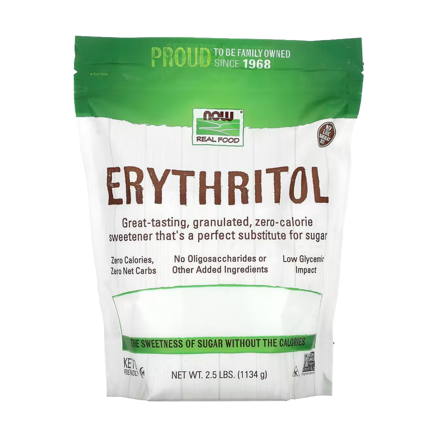 

Еритритол NOW foods Real Food Erythritol в порошку, 1.134 кг