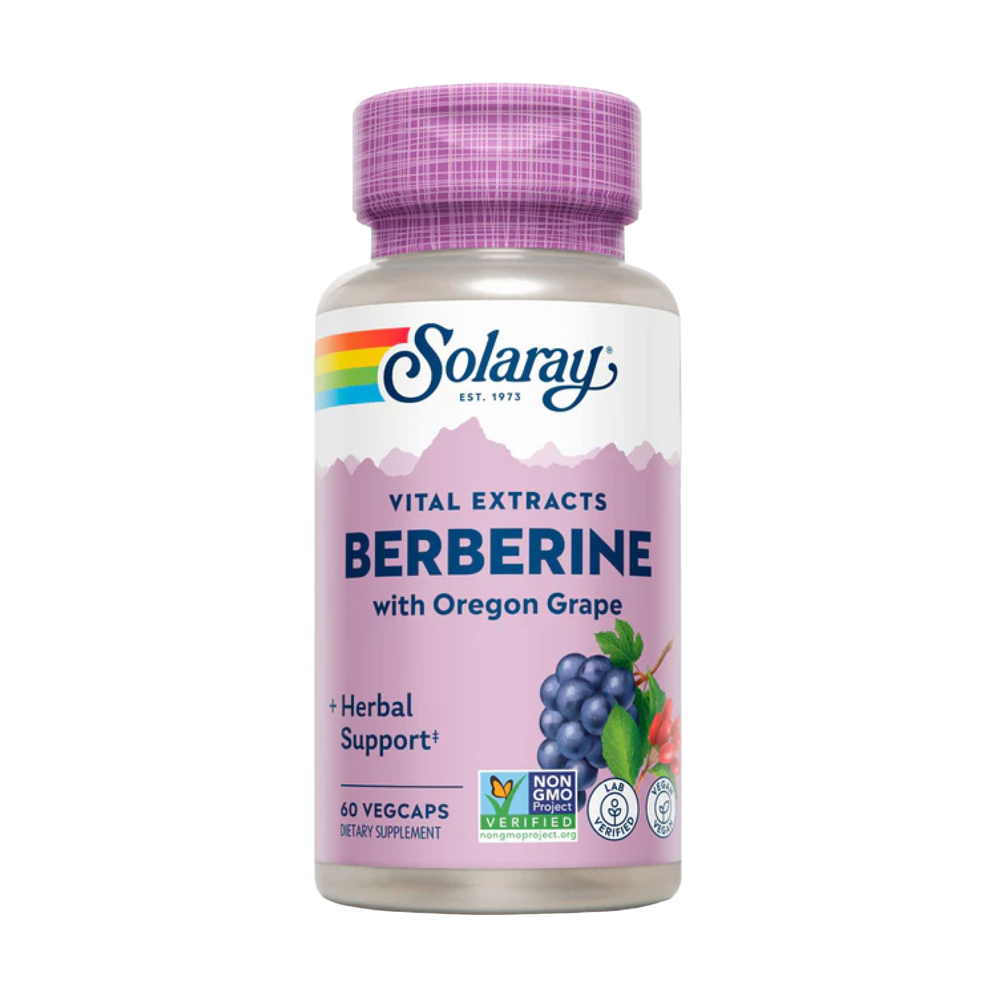 

Берберин з орегонським виноградом Solaray Berberine With Oregon Grape, 60 вегетаріанських капсул