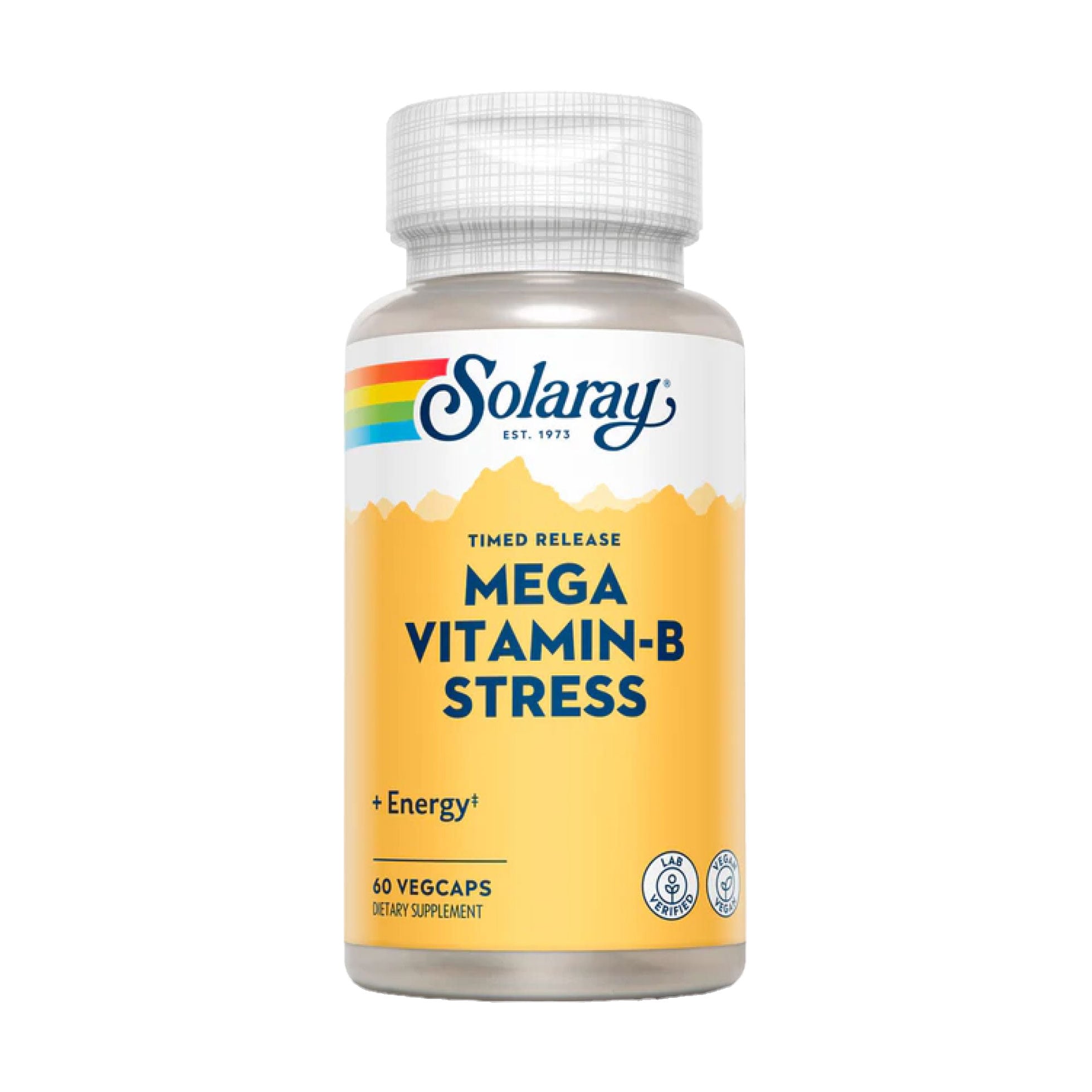 

Вітаміни групи В Solaray Mega Vitamin-B Stress, 60 вегетаріанських капсул