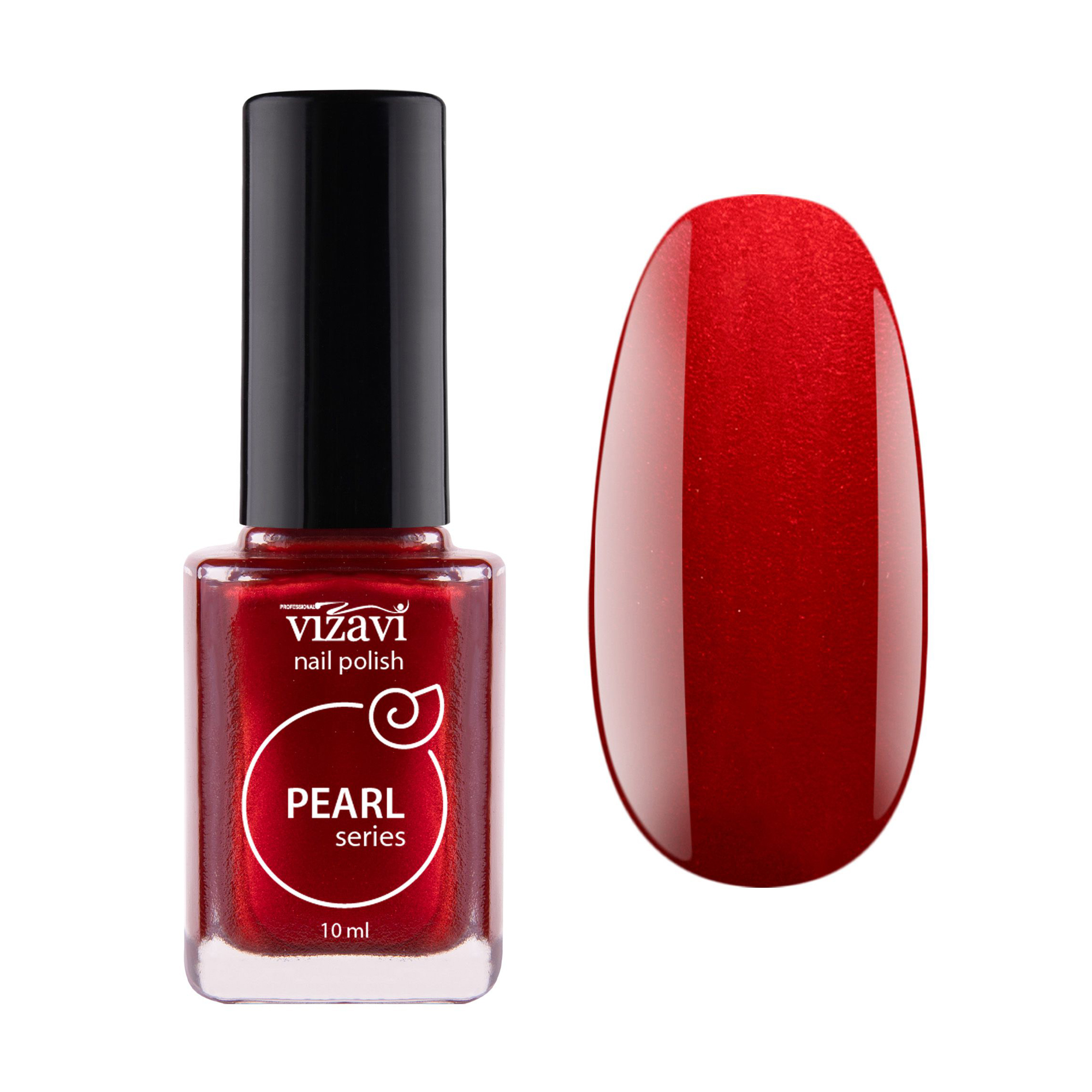 

Лак для нігтів Vizavi Professional Pearl Series Nail Polish 25 Червоний, 10 мл
