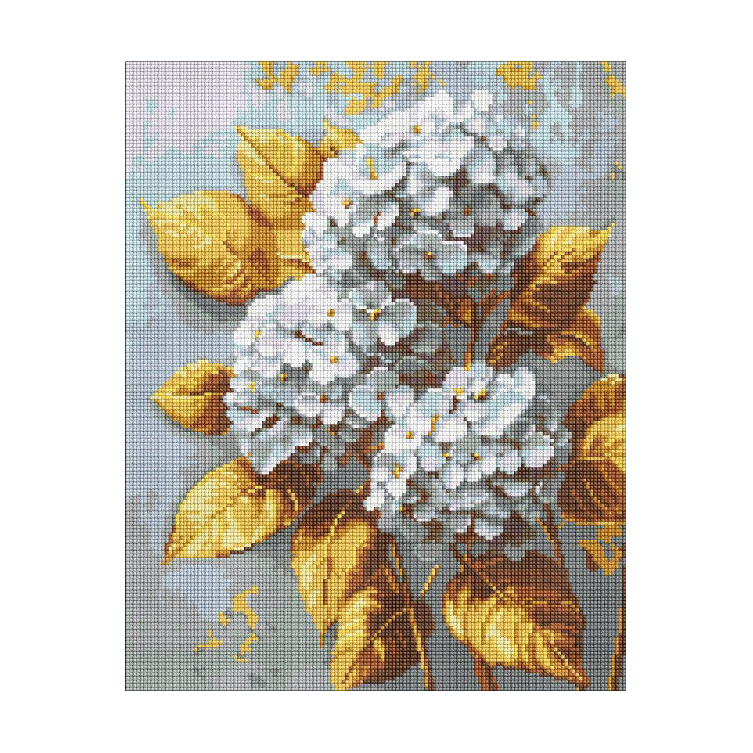 

Алмазна мозаїка Ideyka Золота гортензія, 40*50 см (AMO8253)