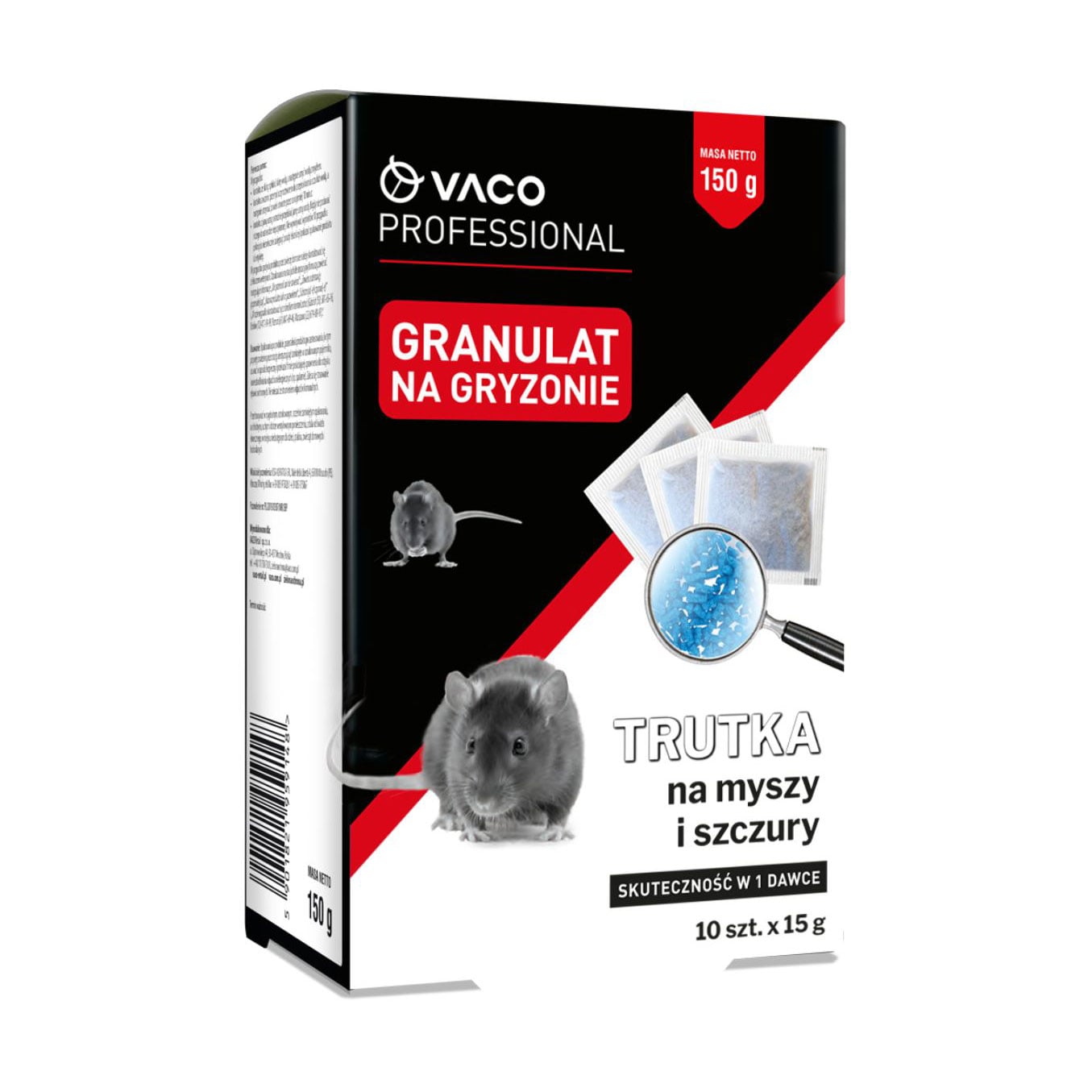 

Приманка для щурів та мишей Vaco Professional Зернова, 150 г