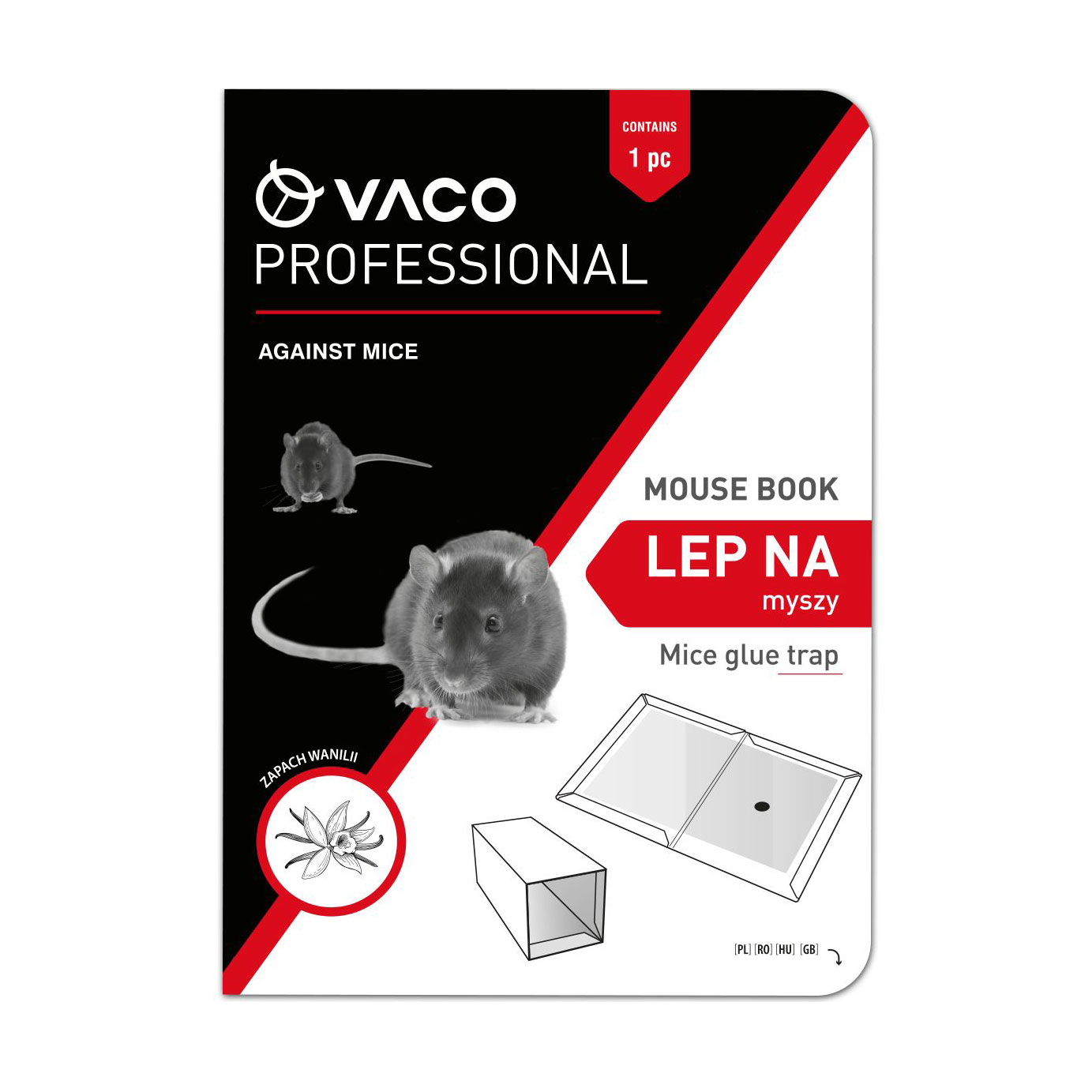 

Пастка для мишей Vaco Professional Mousebook Sticky Trap For Mice, 1 шт