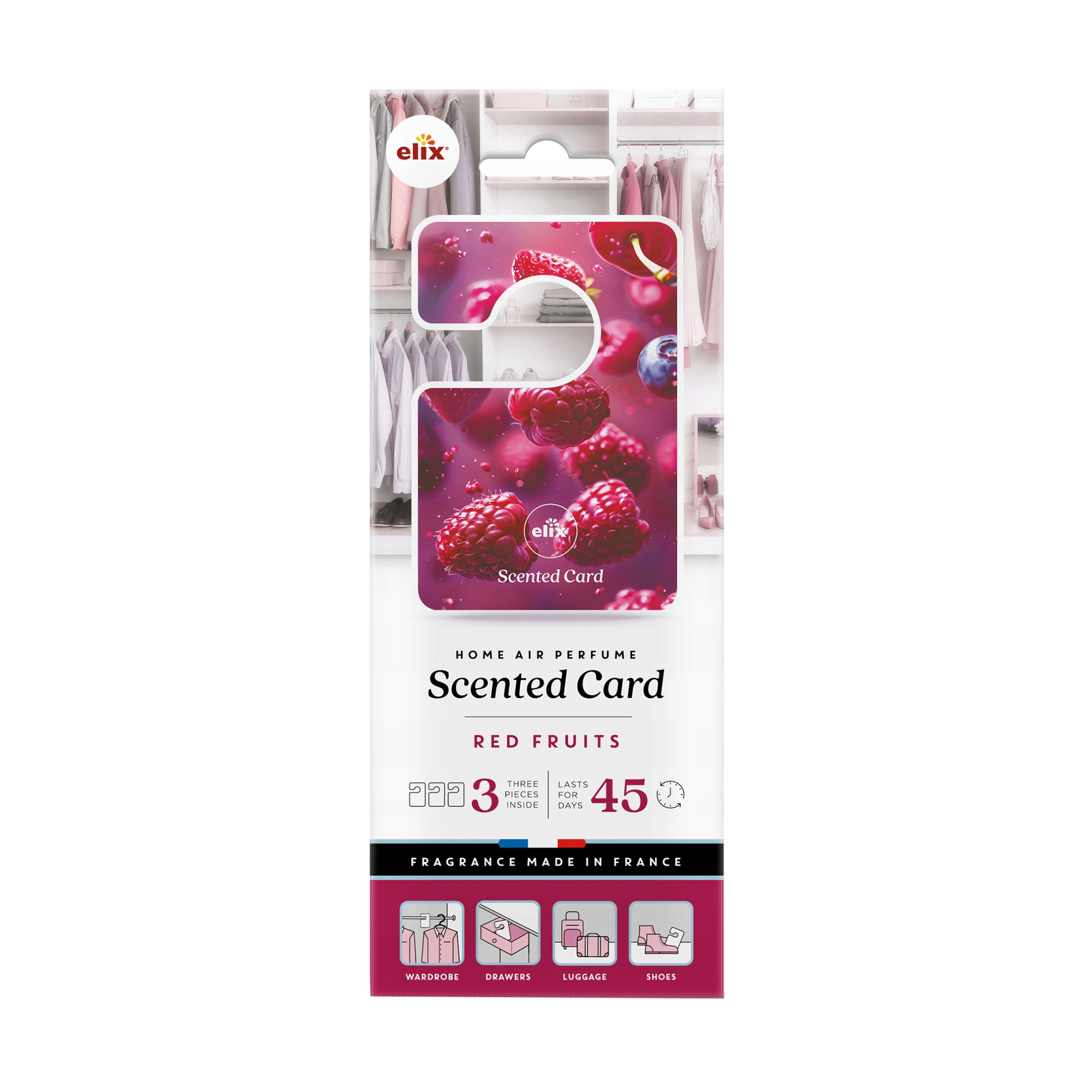 

Ароматична картка для гардеробу Elix Scented Card Red Fruits, 3 шт