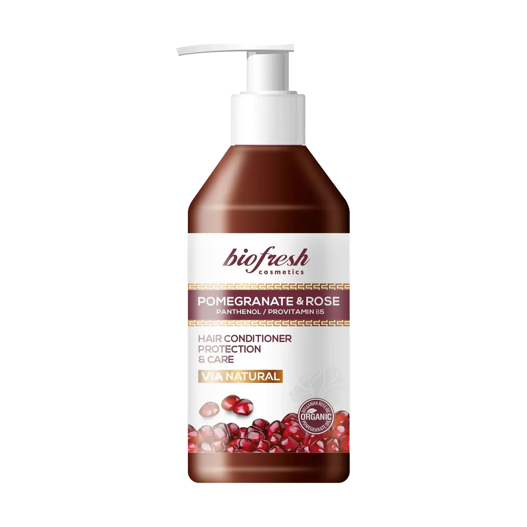 

Бальзам-кондиціонер для волосся BioFresh Via Natural Pomegranate & Rose Hair Conditioner Protection & Care, 250 мл
