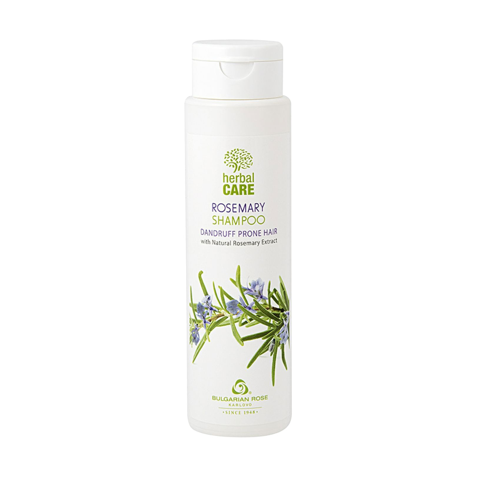 

Шампунь Bulgarian Rose Karlovo 1948 Herbal Care Rosemary Shampoo для волосся схильного до лупи, 250 мл