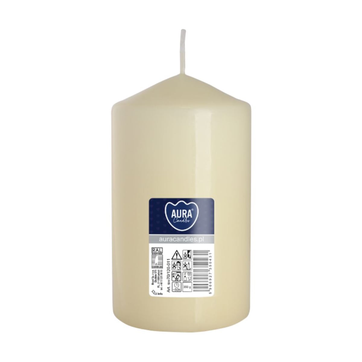 

Циліндрична свічка Bispol екрю, 12 см (sw70/120-011)