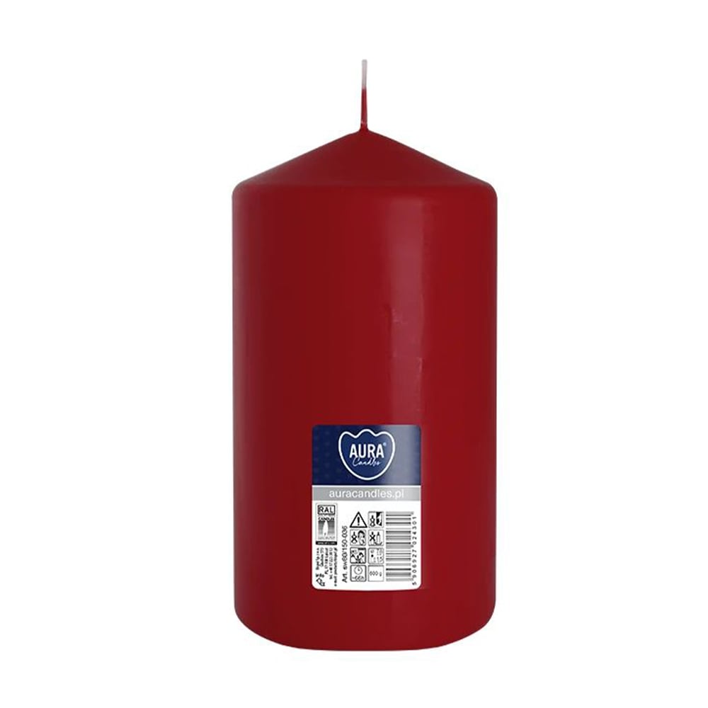 

Циліндрична свічка Bispol бордова, 15 см (sw80/150-036)