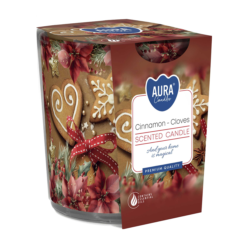 

Ароматична свічка в склянці Bispol Scented Candle Cinnamon-Cloves, 100 г (sn72S-61)