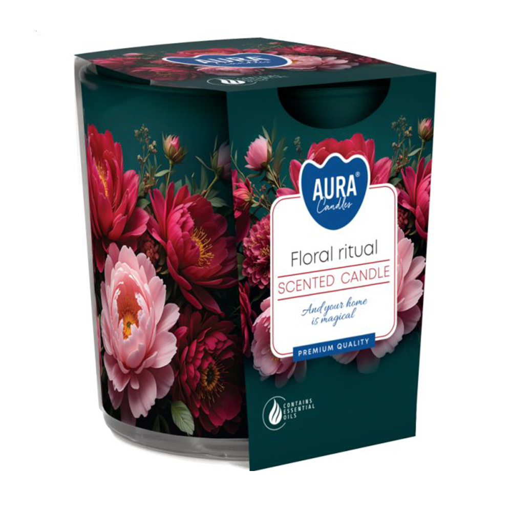 

Ароматична свічка в склянці Bispol Scented Candle Floral Ritual, 100 г (sn72S-62)