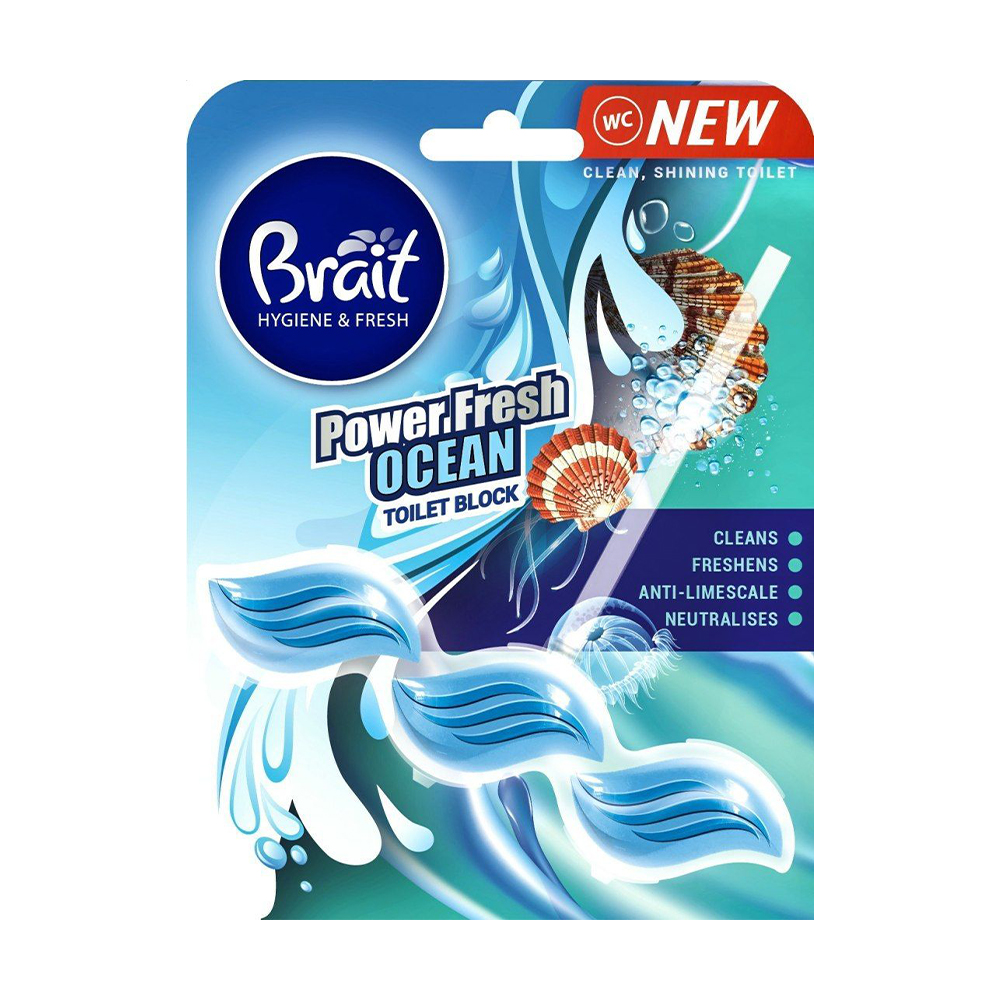 

Туалетний блок Brait Power Fresh Ocean, 39 г
