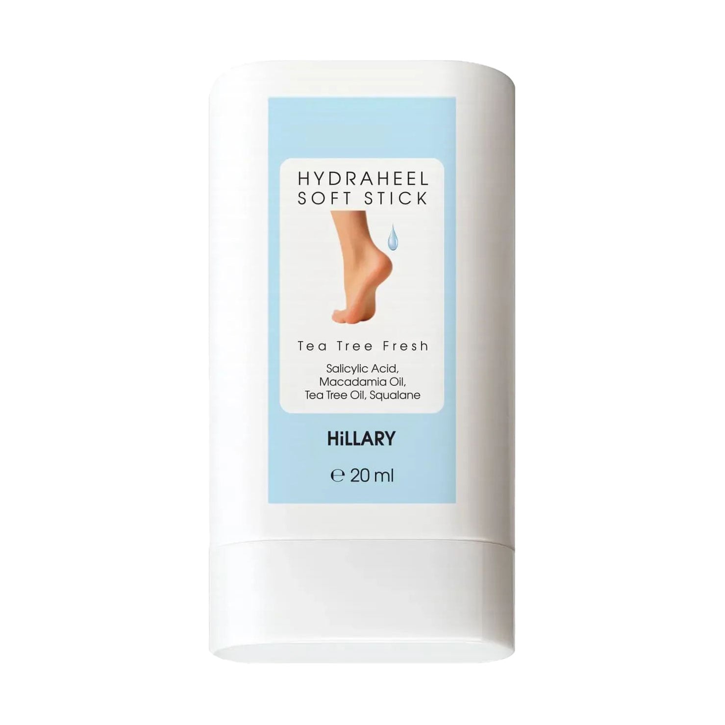 

Зволожувальний стік для потрісканих п'ят Hillary HydraHeel Soft Stic Tea Tree Fresh з ефірною олією чайного дерева, 20 мл