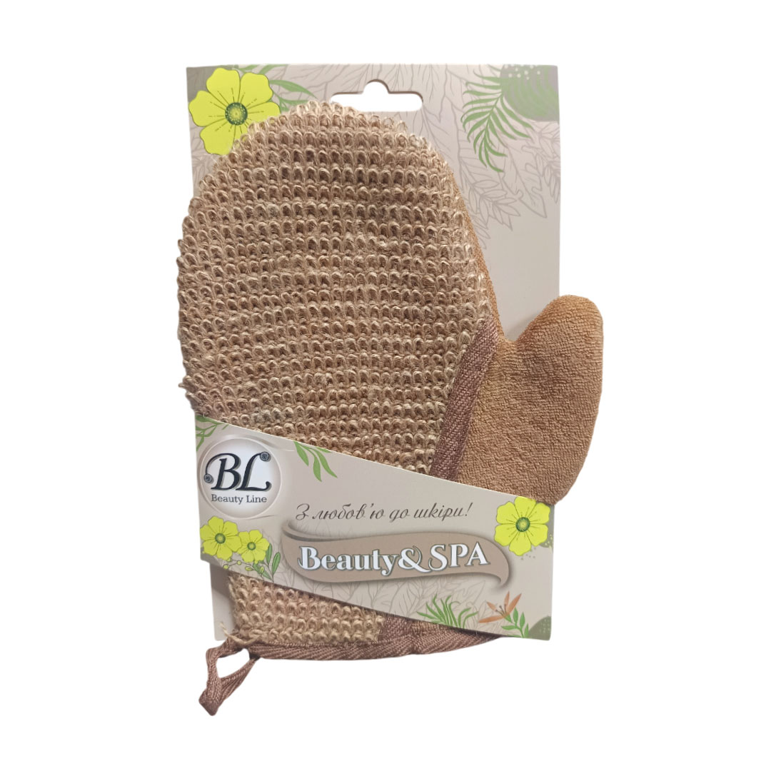 

Мочалка-рукавичка Beauty Line Beauty & SPA з джуту та бавовни (412251)