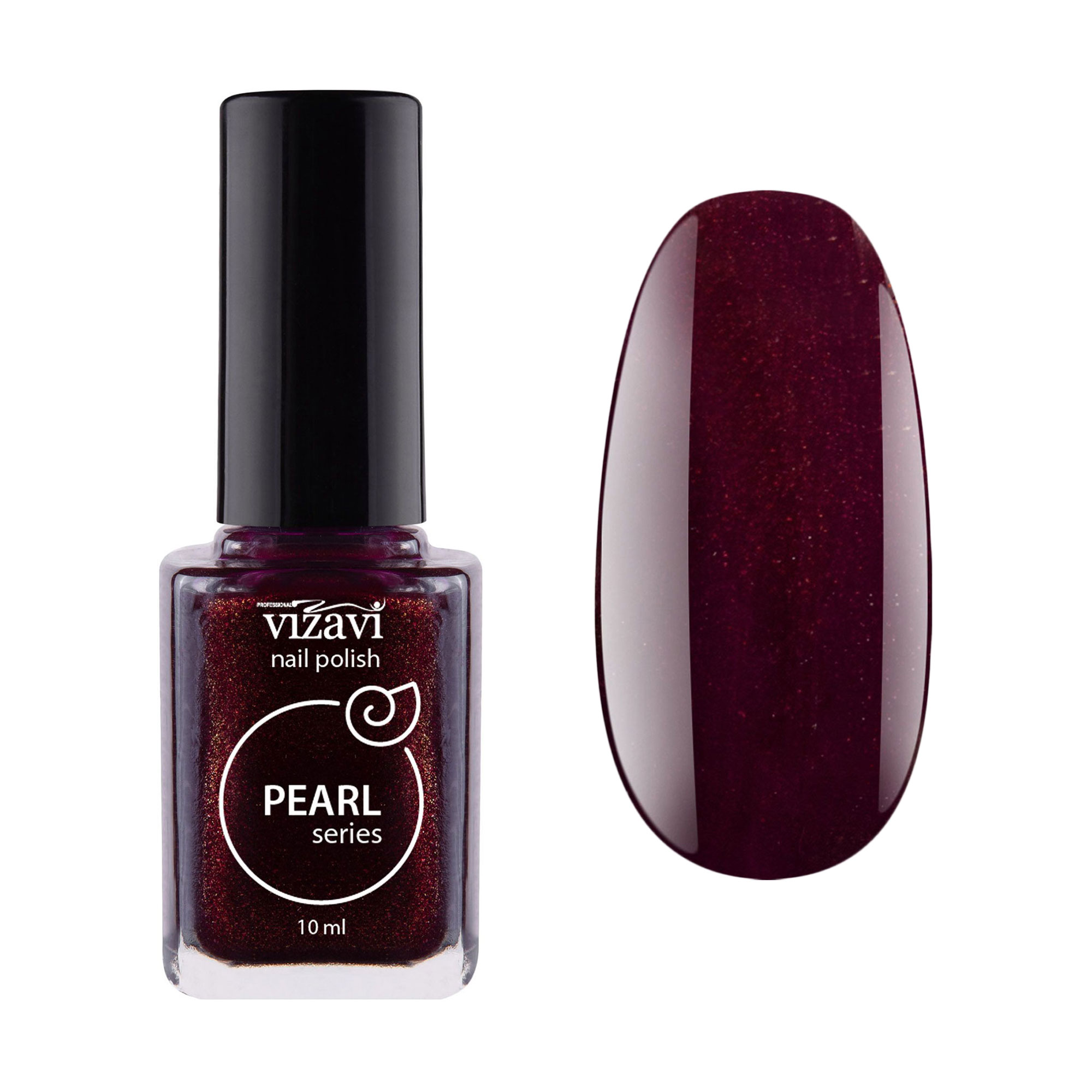 

Лак для нігтів Vizavi Professional Pearl Series Nail Polish 35 Бордовий, 10 мл