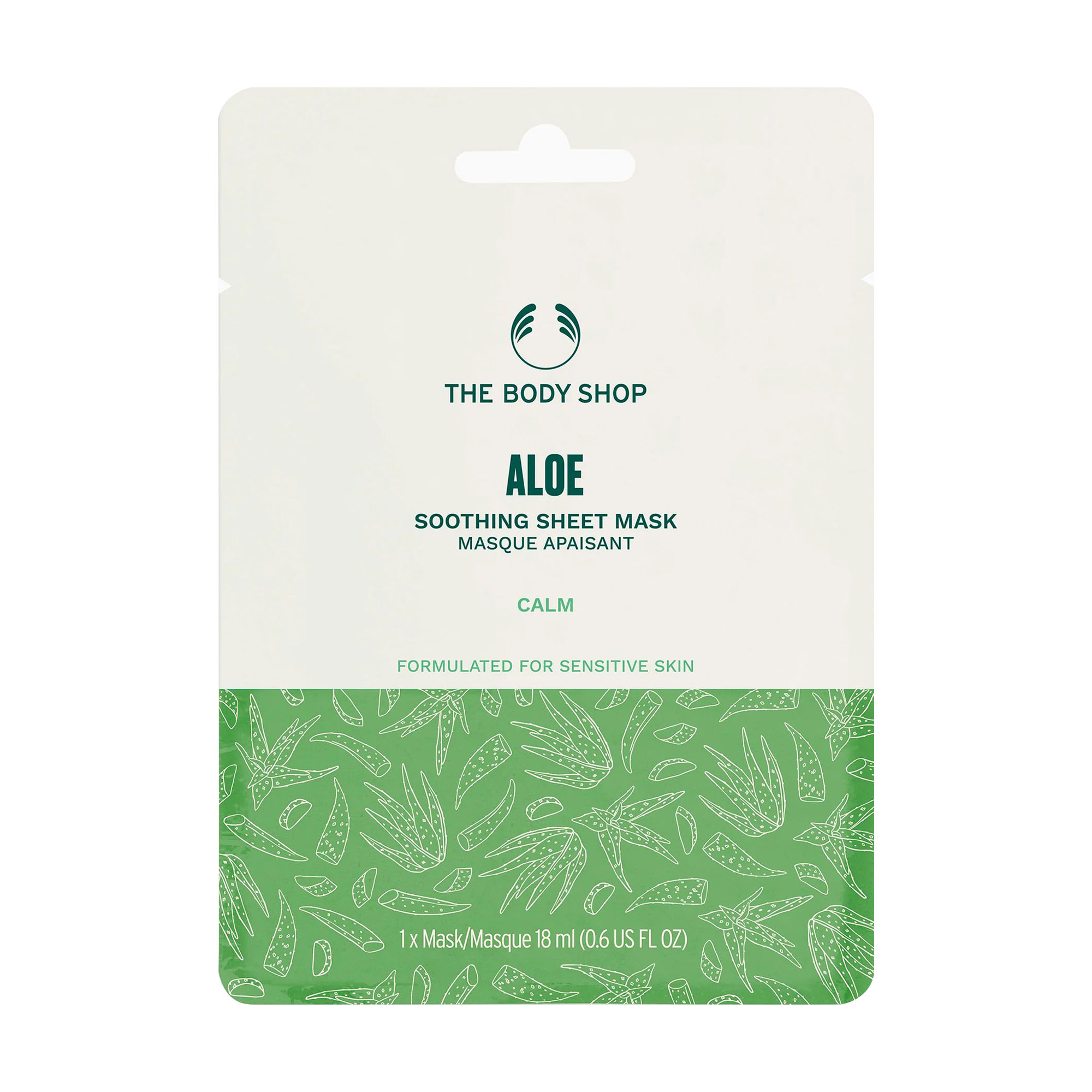 

Тканинна маска для обличчя The Body Shop Aloe Soothing Sheet Mask, 18 мл