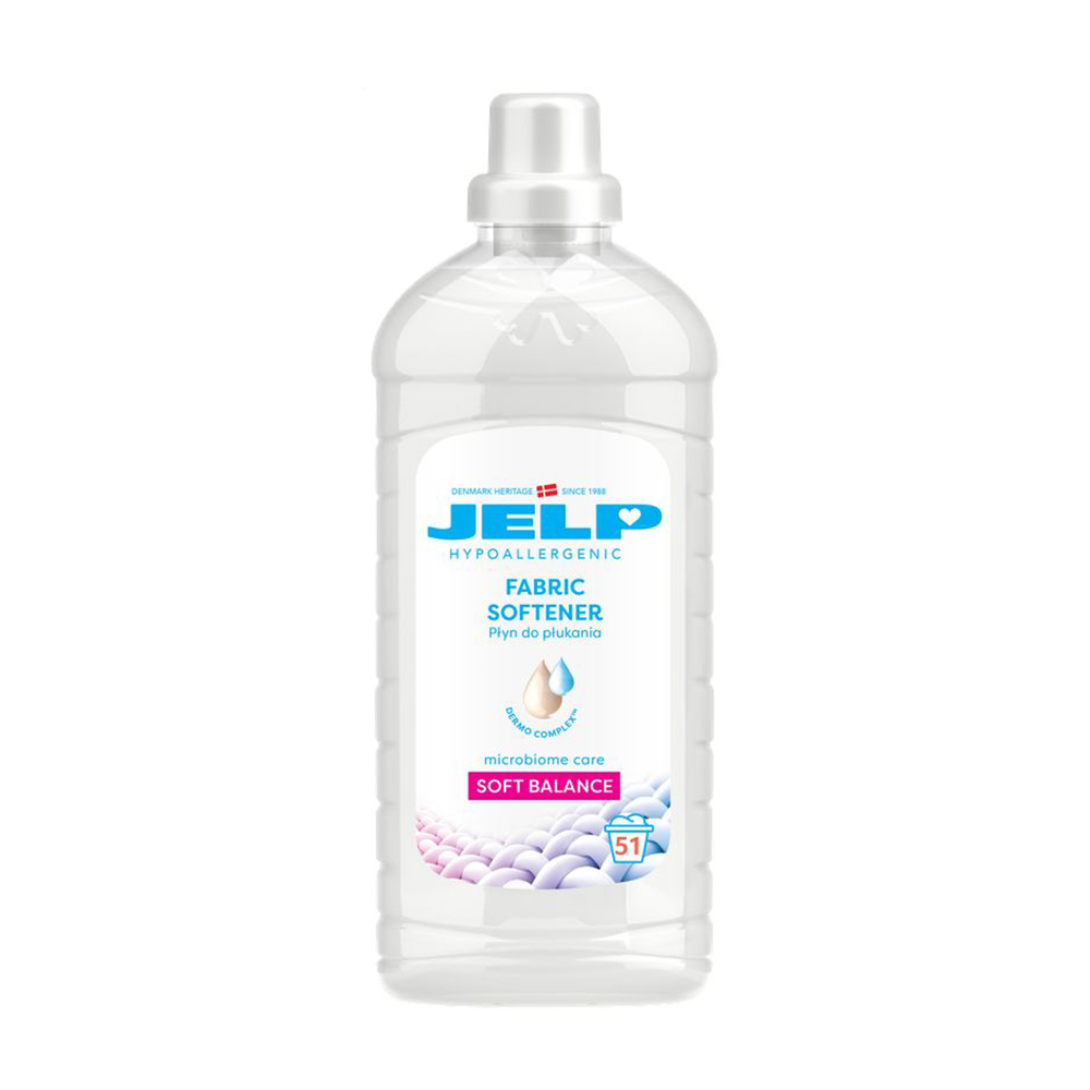 

Гіпоалергенний ополіскувач для помякшення тканин JELP, 51 цикл прання, 1.8 л