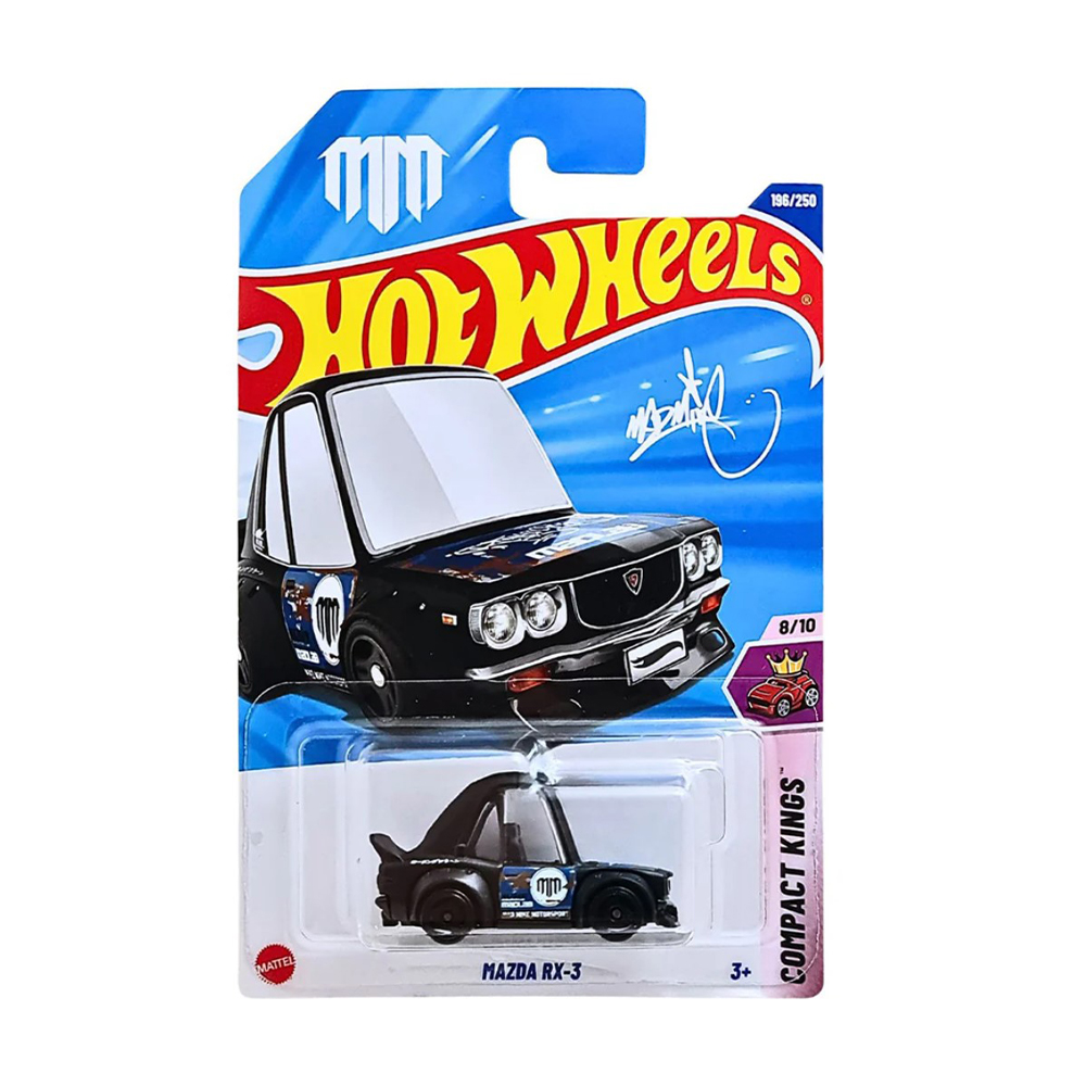 

Базовий автомобіль Hot Wheels Mazda RX-3, чорний з синім тюнінгом, від 3 років, 11*3.5*11 см (5785)