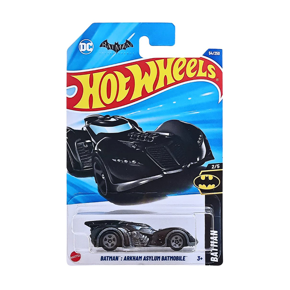 

Базовий автомобіль Hot Wheels Batman Arkham Asylum Batmobile, чорний з сірими вставками, від 3 років, 11*3.5*11 см (5785)