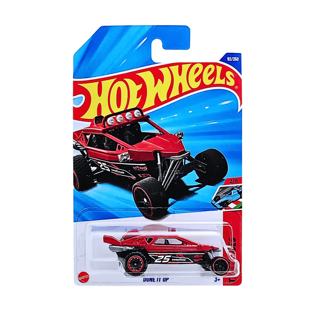 

Базовий автомобіль Hot Wheels Dune It Up, червоний з білим надписом, від 3 років, 11*3.5*11 см (5785)
