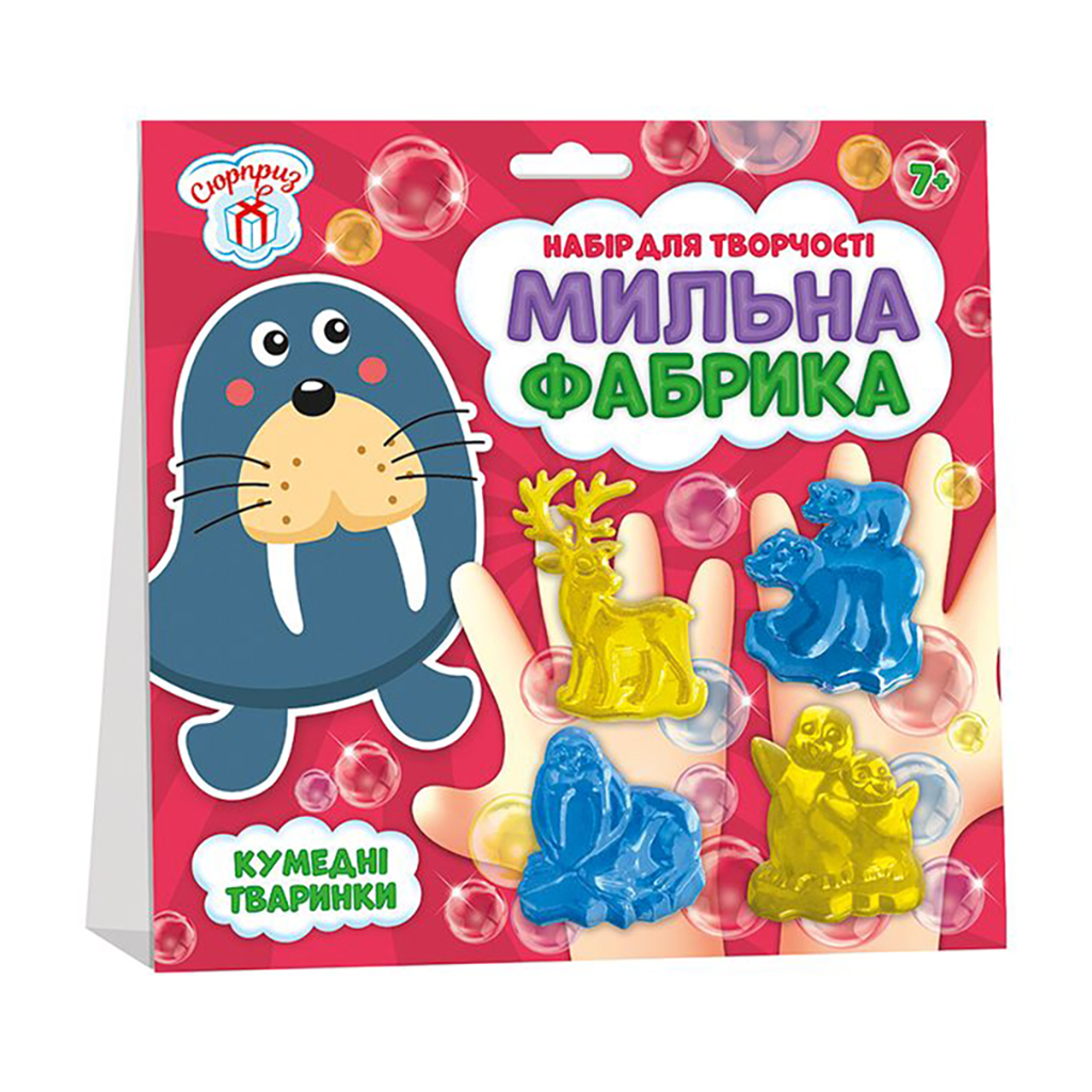 

Дитячий набір для творчості Ranok-Creative Мильна фабрика. Кумедні тваринки, від 7 років (475573)