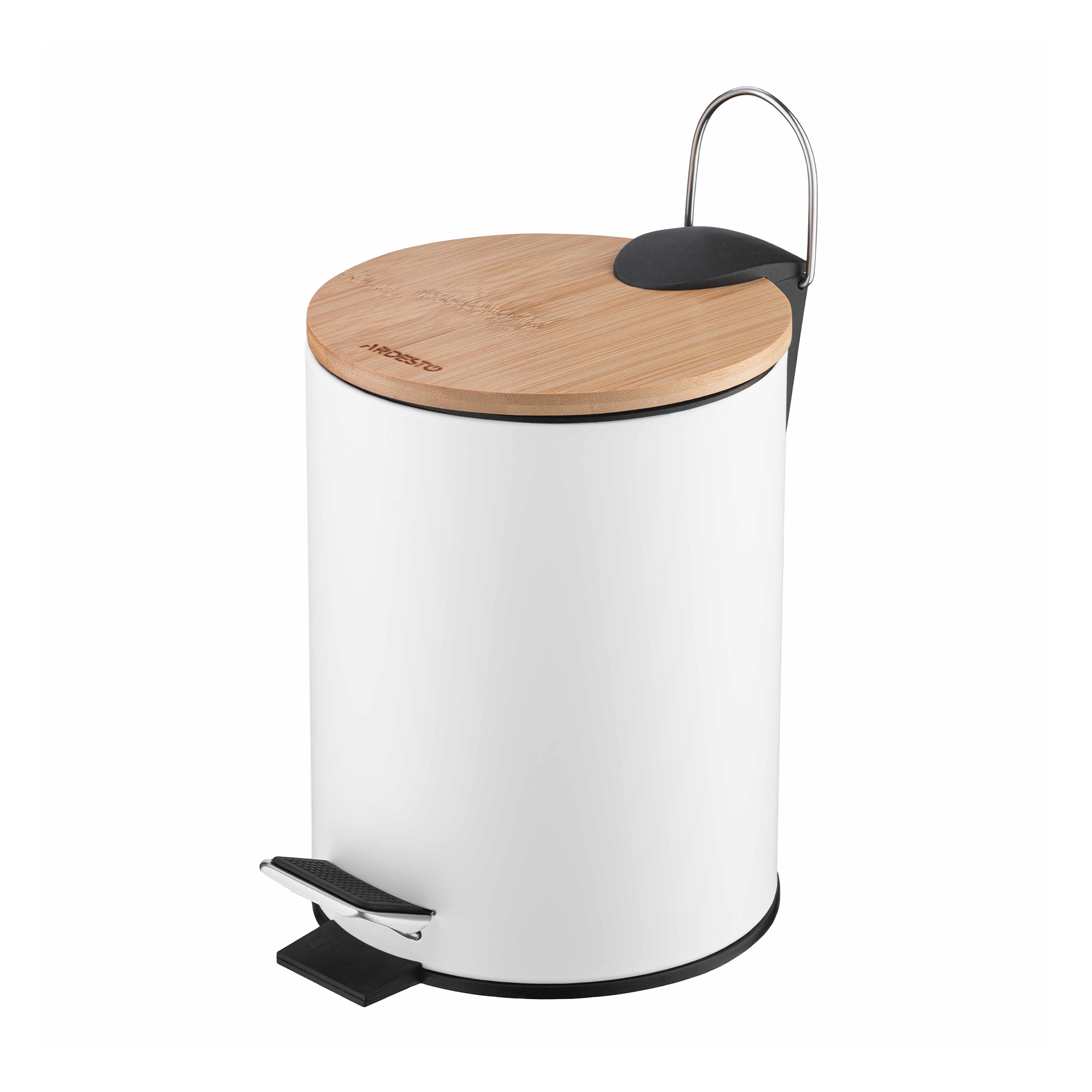 

Уцінка! Відро для сміття Ardesto Minimalism біле, з педаллю, 3 л (ARHB3601WB)