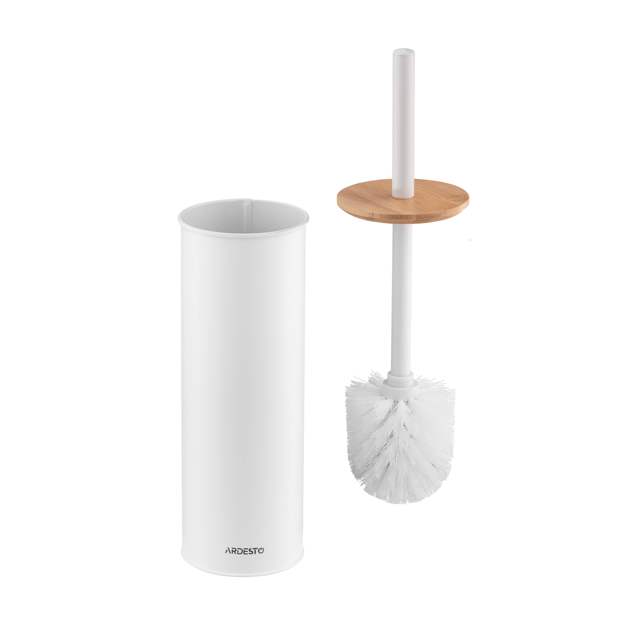 

Йоржик для унітазу з підставкою Ardesto Minimalism білий, 9.5*27.5/38 см (ARHB3503WB)