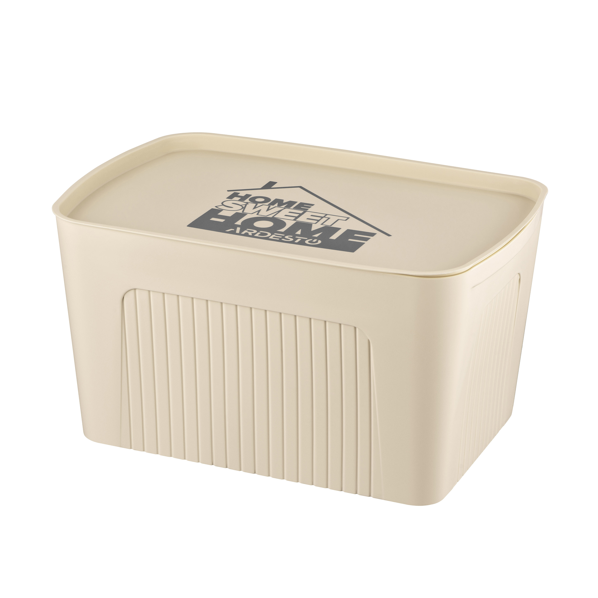 

Ящик для зберігання Ardesto з кришкою, бежевий, 45.5*31*24.5 см, 23 л (ARHC2523B)