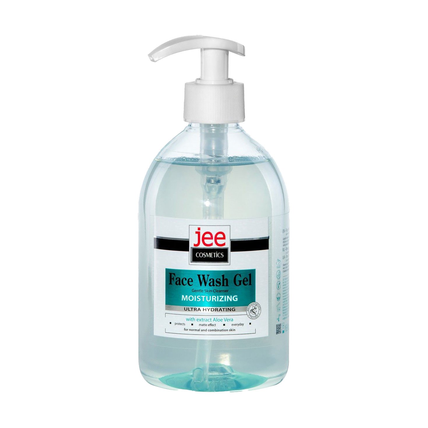 

Зволожувальний гель для вмивання Jee Cosmetics Face Wash Gel Moisturizing Алое вера, 500 мл