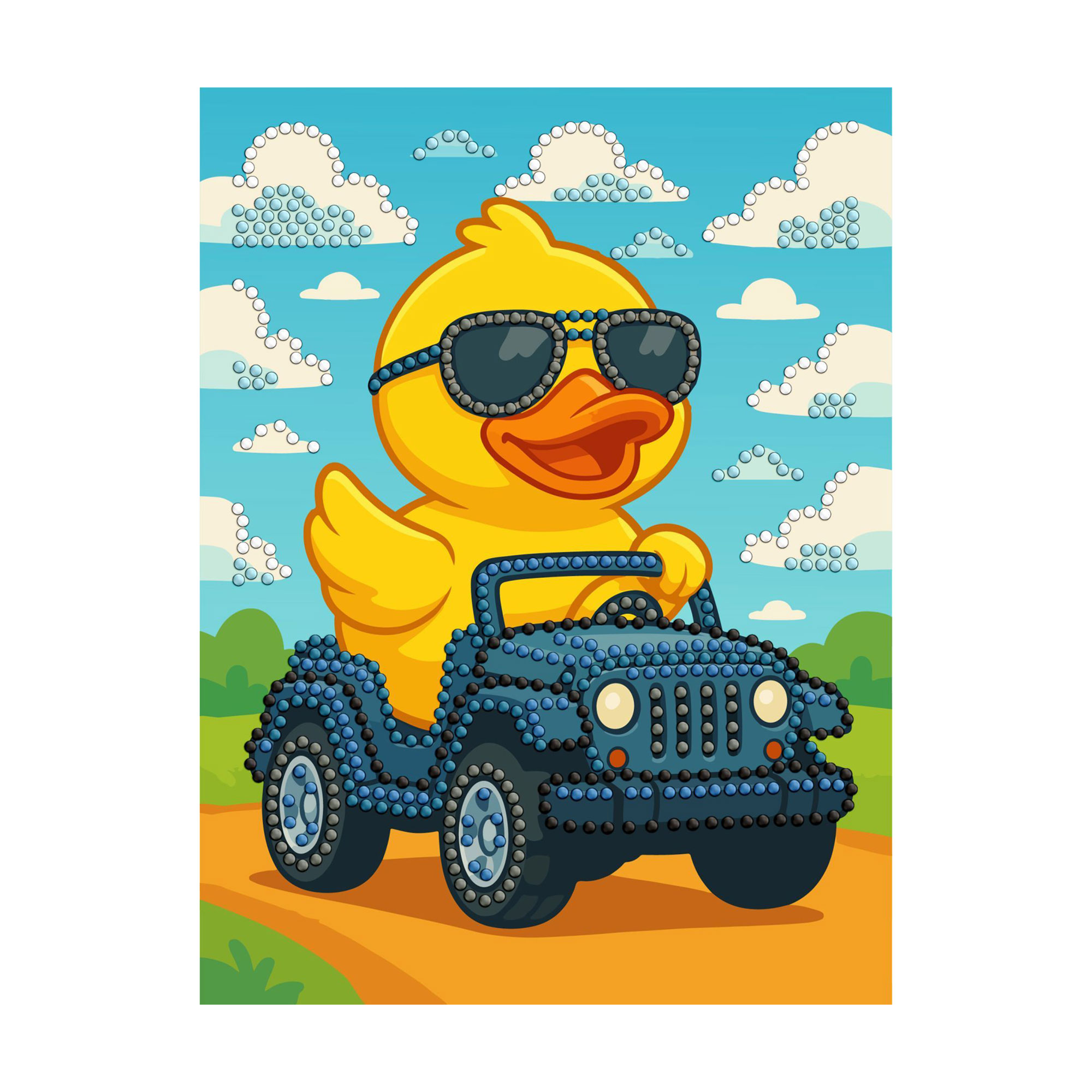 

Алмазна мозаїка Ideyka Качка на машині, з частковою викладкою, 15*20 см (AMV1207)