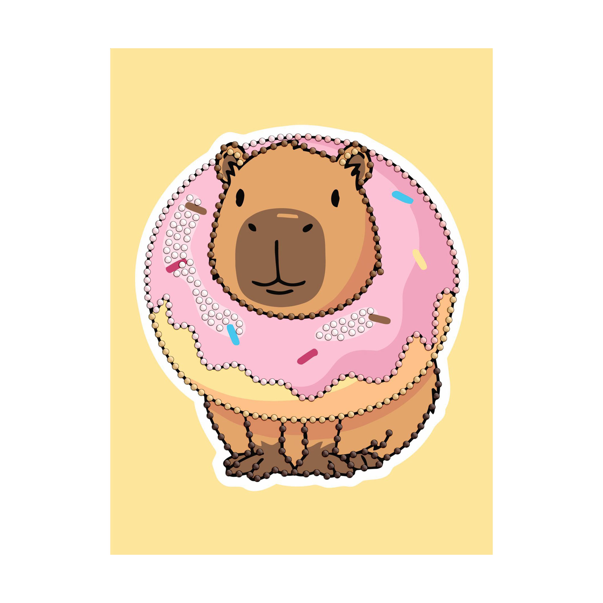 

Алмазна мозаїка Ideyka Солодкий капібара, з частковою викладкою, 15*20 см (AMV1221)