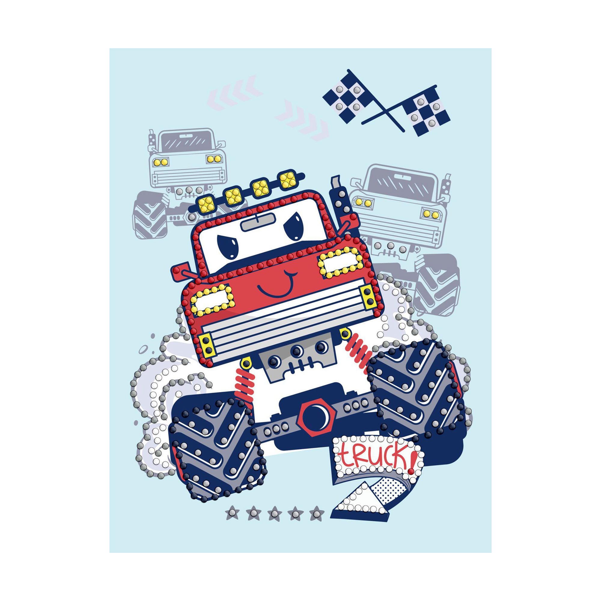 

Алмазна мозаїка Ideyka Червона машинка, з частковою викладкою, 15*20 см (AMV1226)