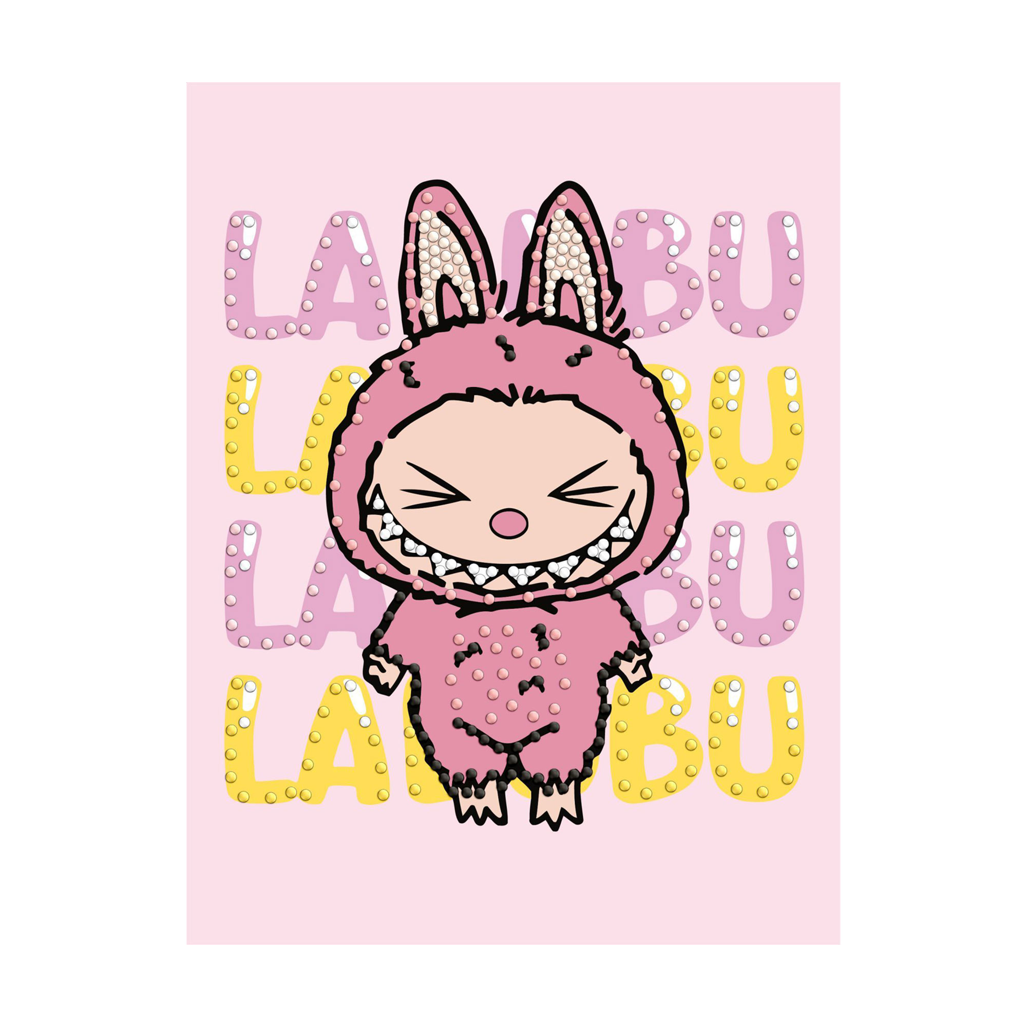 

Алмазна мозаїка Ideyka Вона Лабубу, з частковою викладкою, 15*20 см (AMV1229)