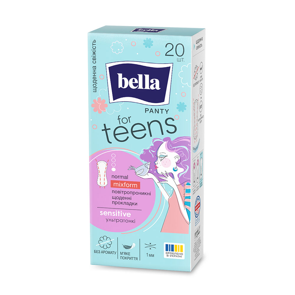 

Прокладки щоденні Bella Panty for Teens Sensitive, 20 шт