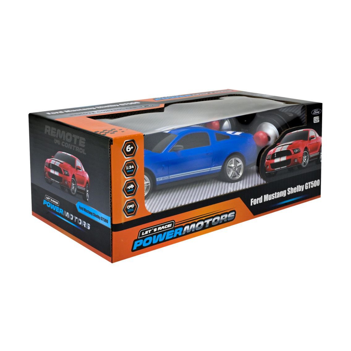 

Автомодель Powermotors Ford Mustang Shelby GT 500 1:24, на радіокеруванні, 19*8*4 см, синя, від 6 років (PM2405 BLUE)