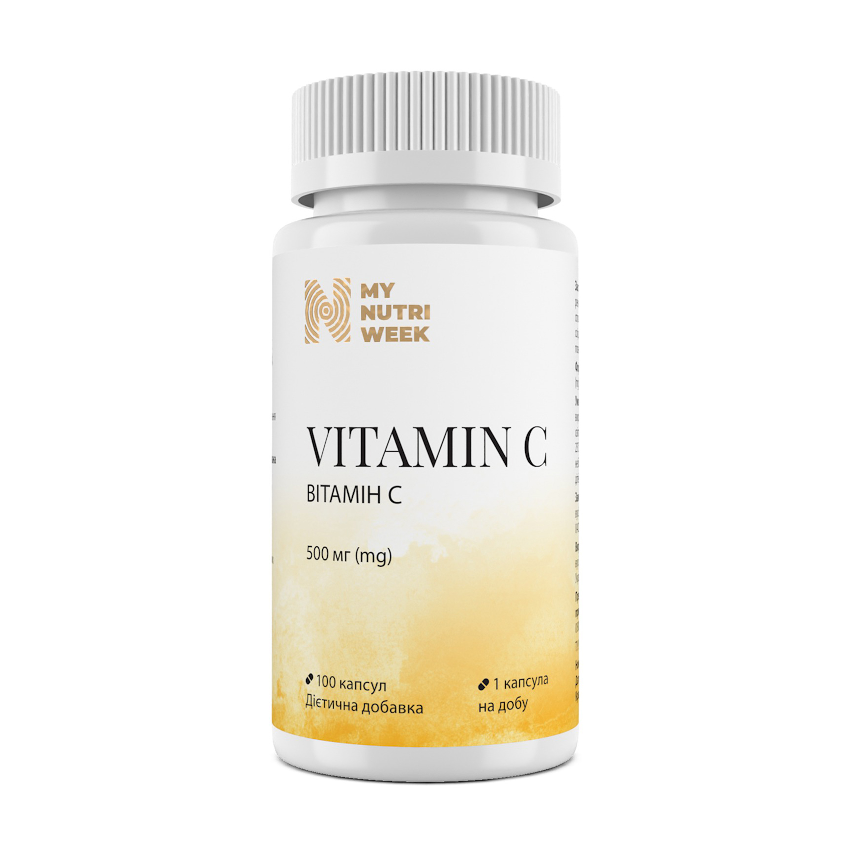 

Вітамін С My Nutri Week Vitamin C, 500 мг, 100 капсул