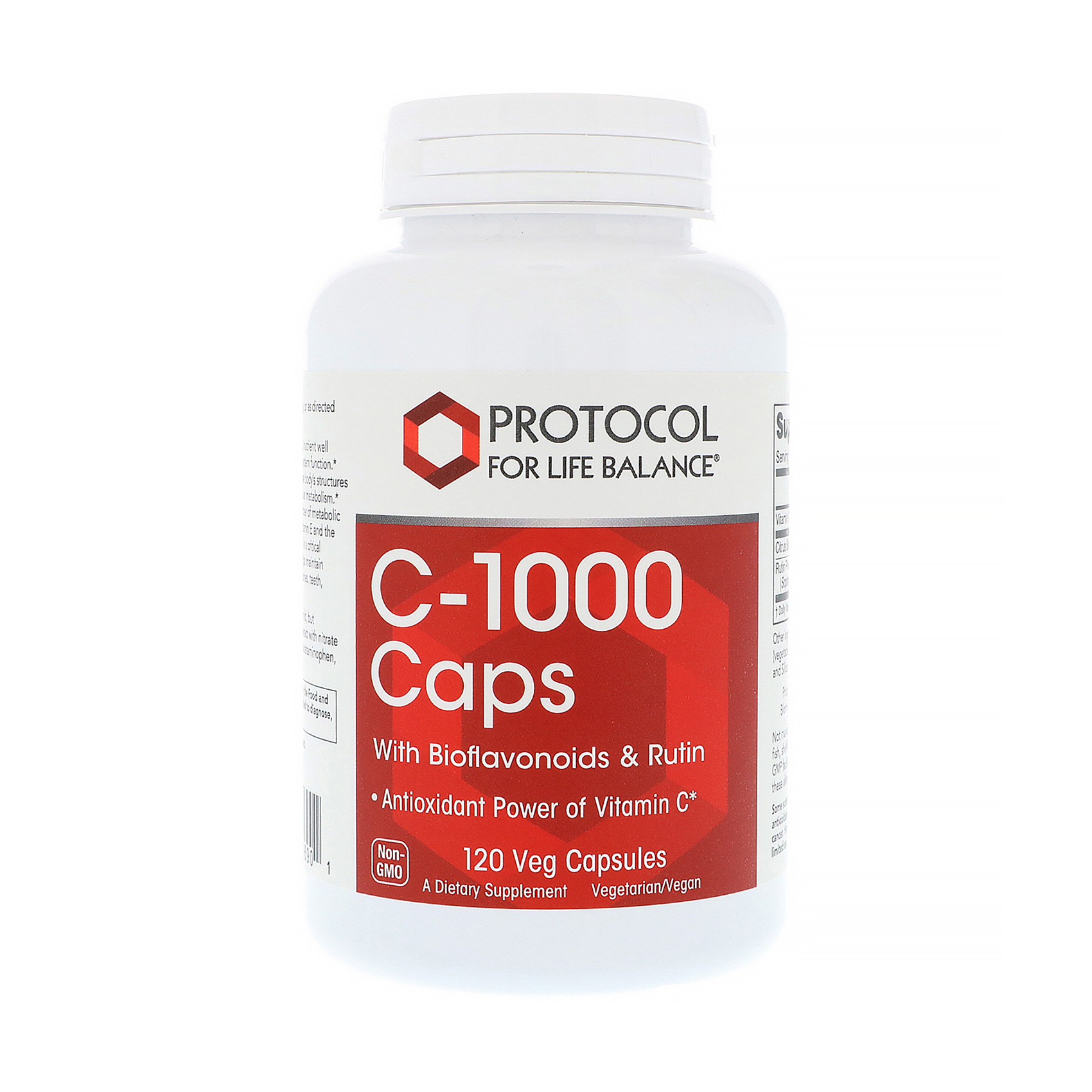 

Вітамін C з біофлавоноїдами та рутином Protocol For Life Balance Vitamin C with Bioflavonoids & Rutin, 120 вегатеріанських капсул