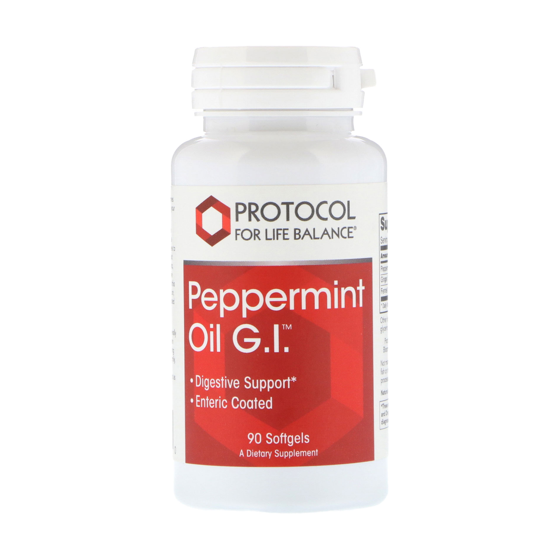 

Олія м'яти перцевої Protocol For Life Balance Peppermint Oil G.I., 90 гелевих капсул