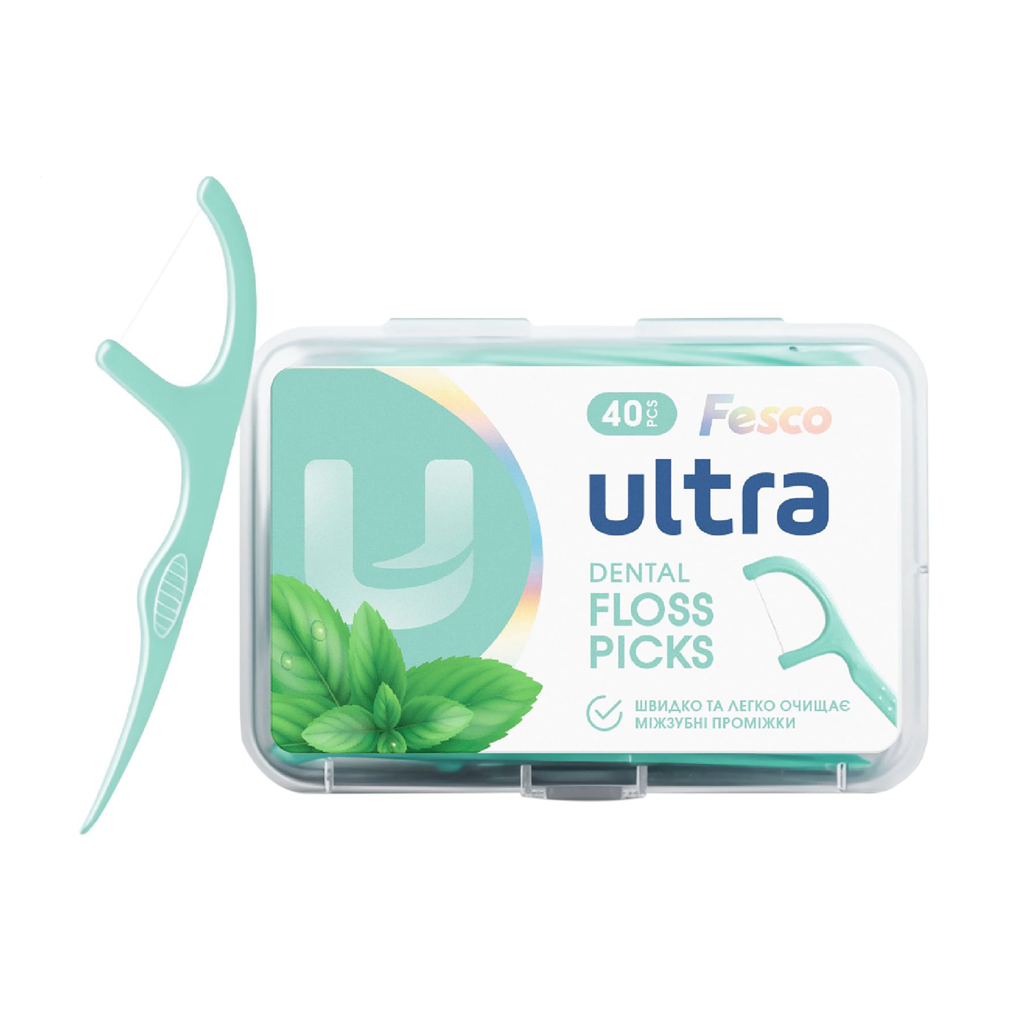 

Флос-зубочистки Fesco Ultra Dental Floss Picks, 40 шт