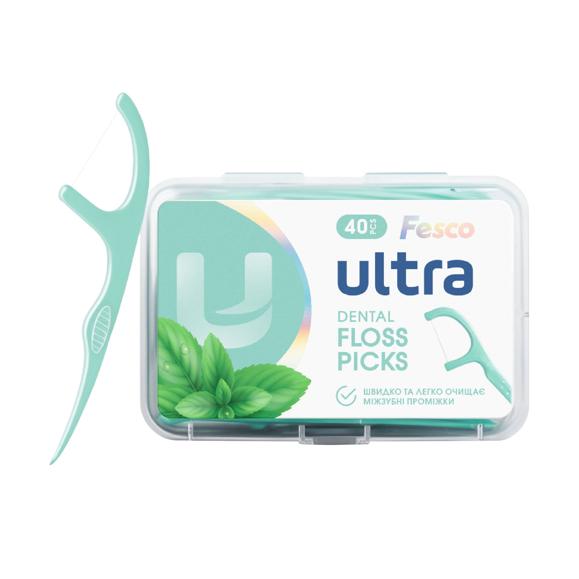 

Флос-зубочистки Fesco Ultra Dental Floss Picks, 40 шт