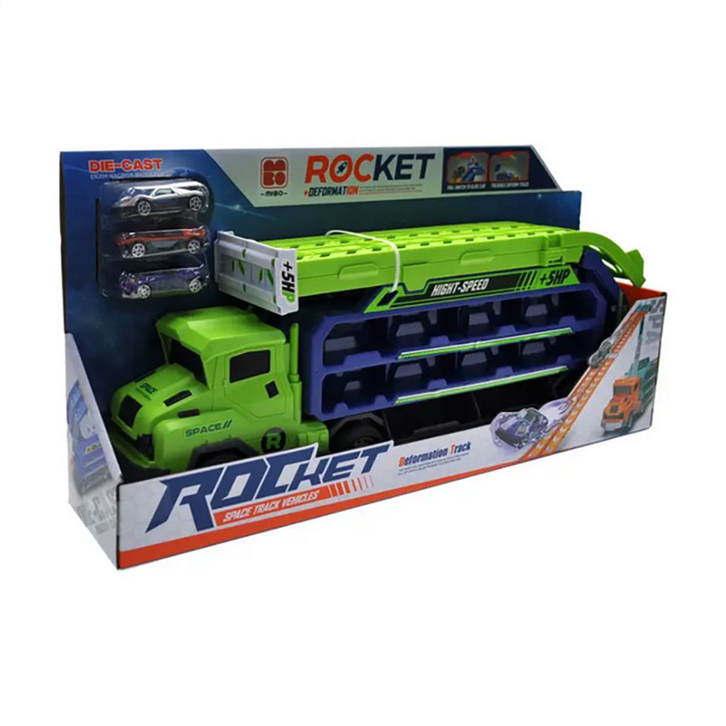 

Дитяча іграшка YG Toys Автовоз з гірками та машинками, від 3 років, 53.5*10.5*26 см (CY-2228)