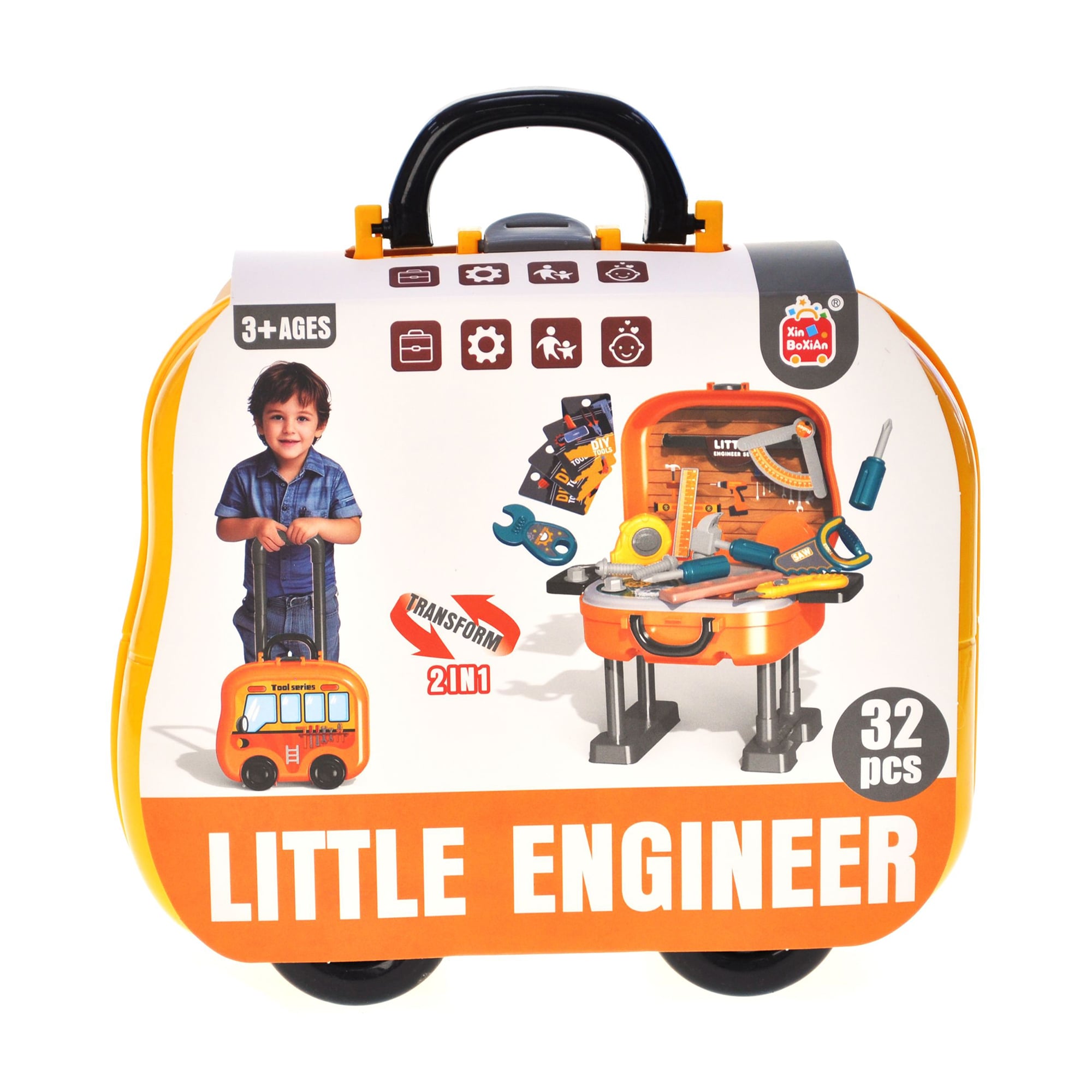 

Дитячий ігровий набір інструментів YG Toys зі столиком, у валізі, від 3 років, 24*11.5*22 см (BX57)