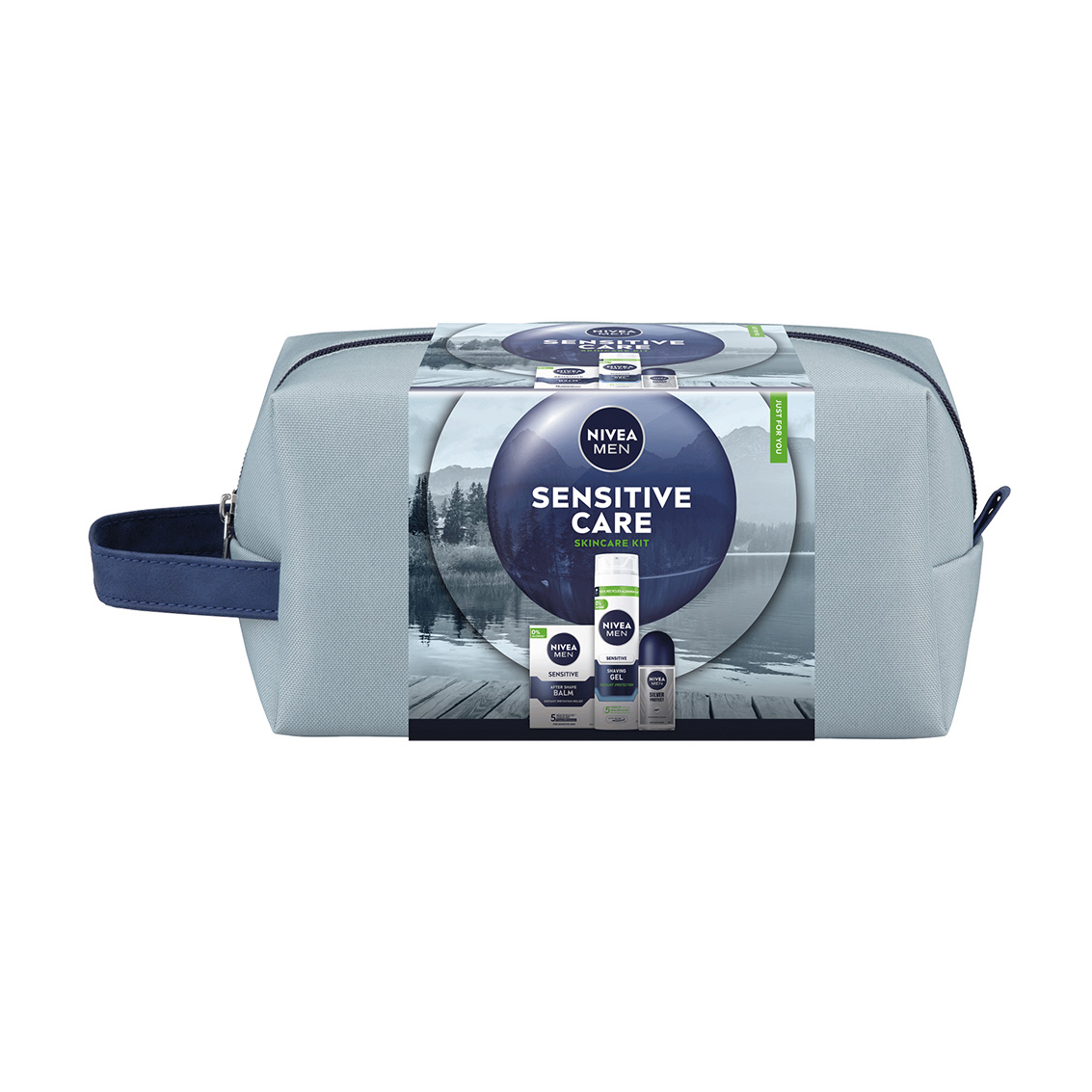 

Подарунковий набір для гоління NIVEA MEN Sensitive Care чоловічий (бальзам після гоління 100 мл + гель для гоління 200 мл + антиперспірант, 50 мл + косметичка)