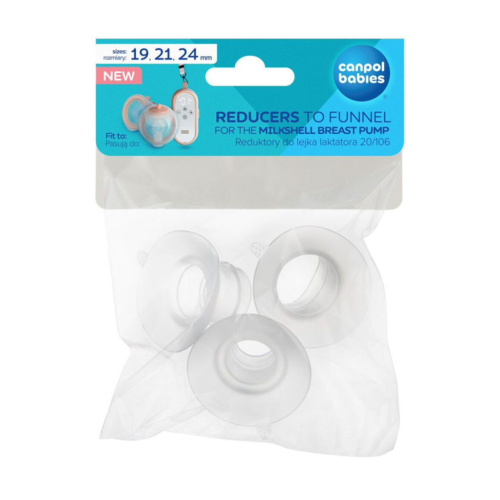 

Перехідники для лійки молоковідсмоктувача Canpol Babies MilkShell 20/106, 3 шт (20/114)