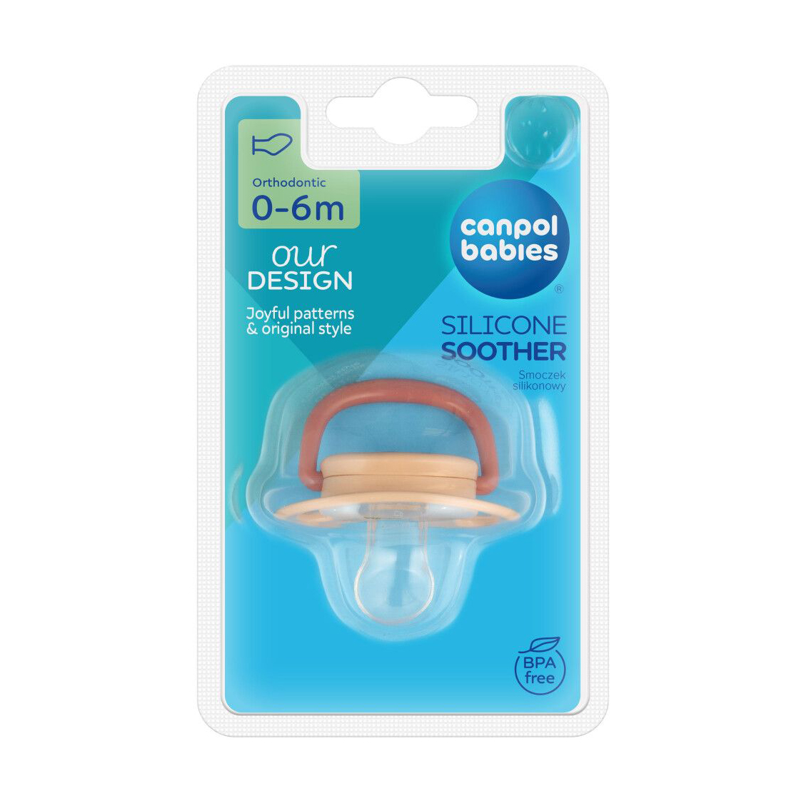 

Пустушка анатомічна силіконова Canpol Babies Toys рожева, від народження до 6 місяців, 1 шт (23/256_pin2)