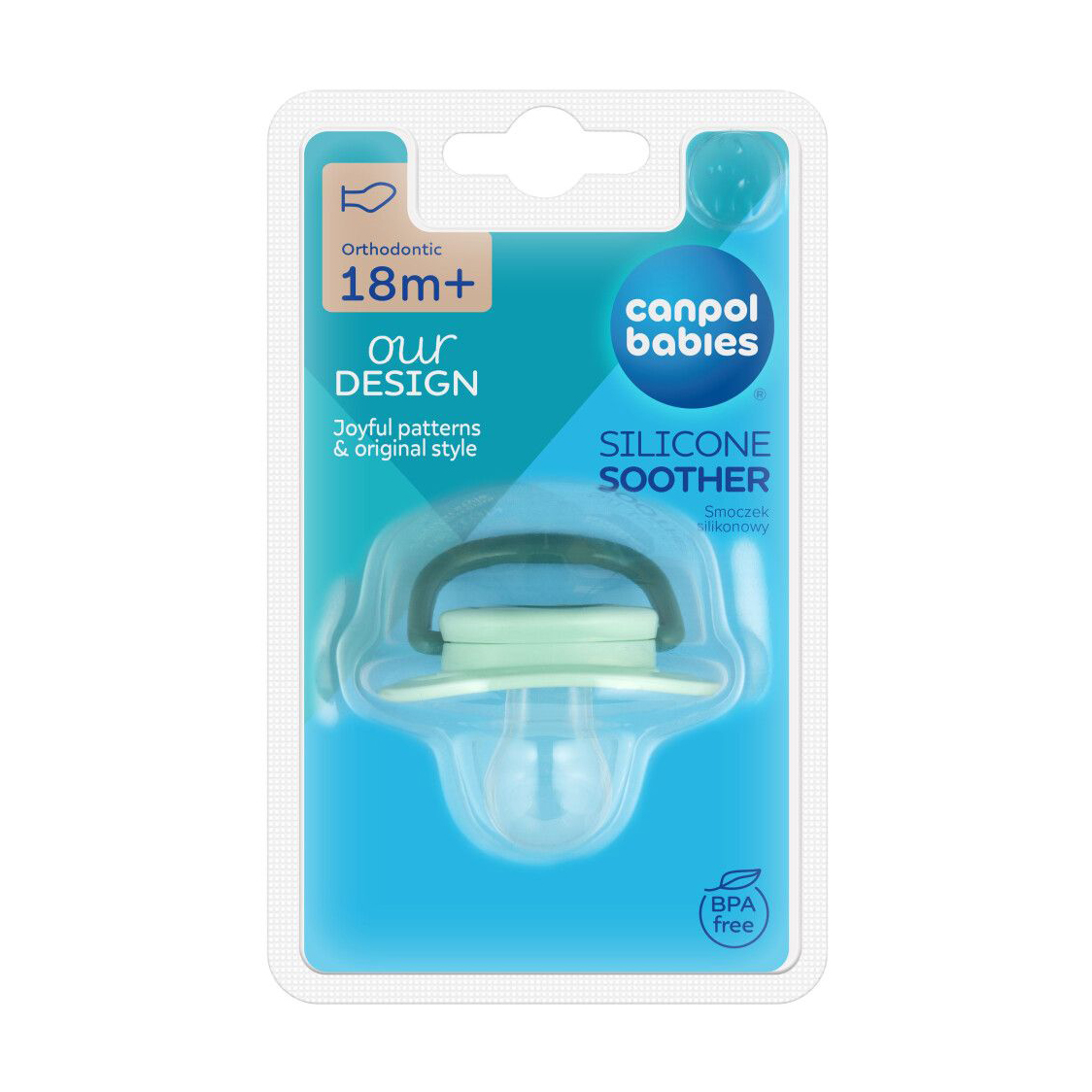 

Пустушка анатомічна силіконова Canpol Babies Toys зелена, від 1.5 року, 1 шт (23/258_gre2)