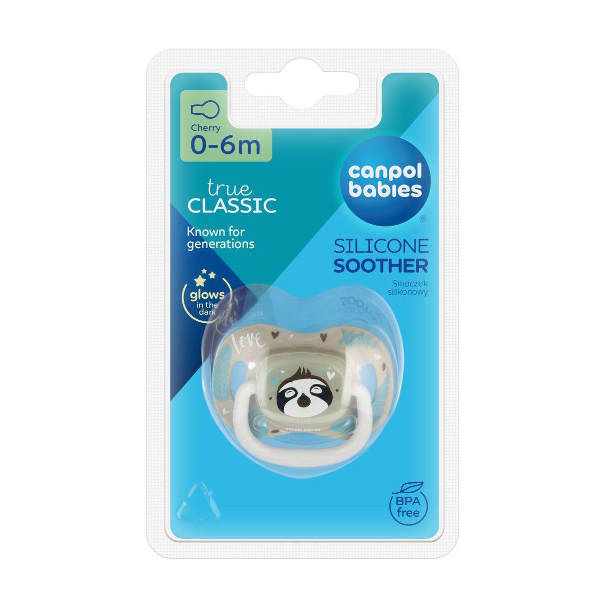 

Пустушка кругла силіконова Canpol Babies Exotic Animals Лінивець, від народження до 6 місяців, 1 шт (34/933_leni)