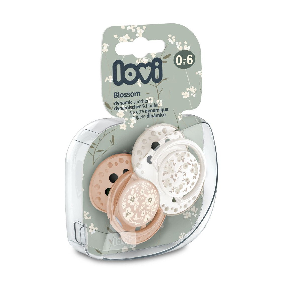 

Пустушка LOVI Blossom силіконова, динамічна, бежева, від народження до 6 місяців, 2 шт (22/921_newgirl)
