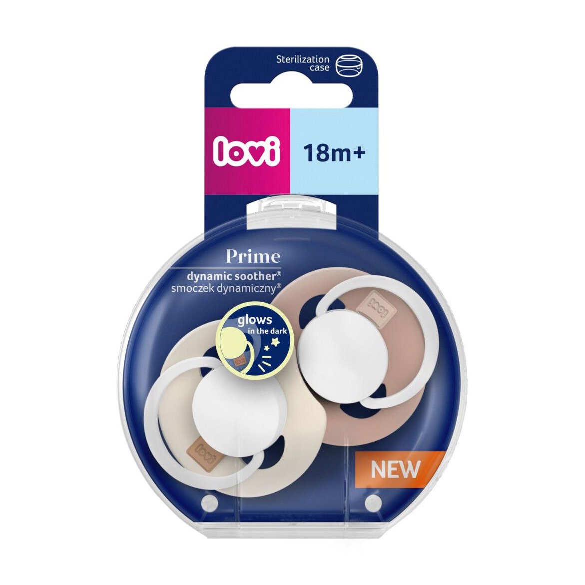 

Пустушка LOVI Prime силіконова, динамічна, Ivory Glow/Blush Glow, від 1.5 року, 2 шт (34/438)