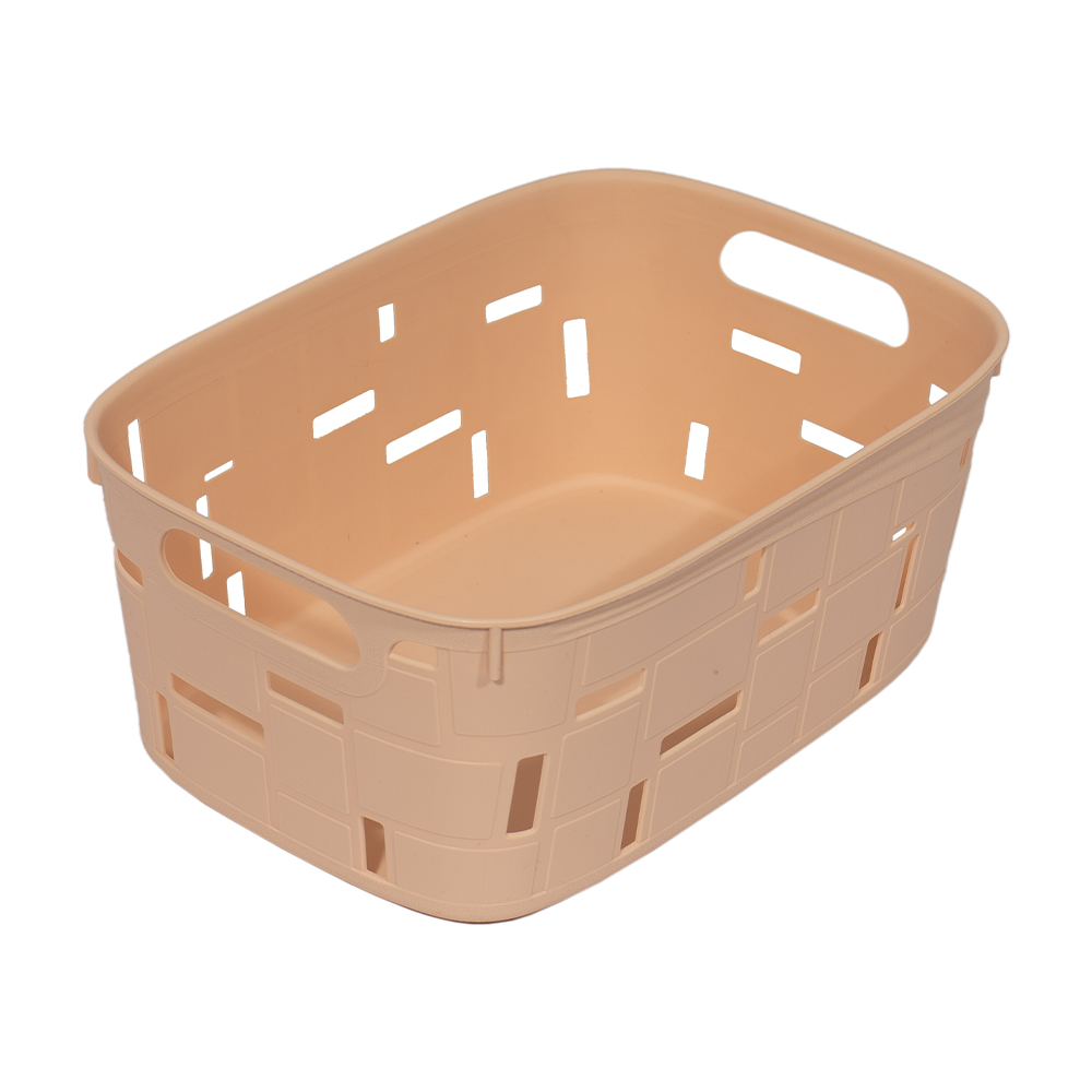 

Кошик для зберігання Kornel пластиковий, бежево-теракотовий, 36*25*15 см (8173)