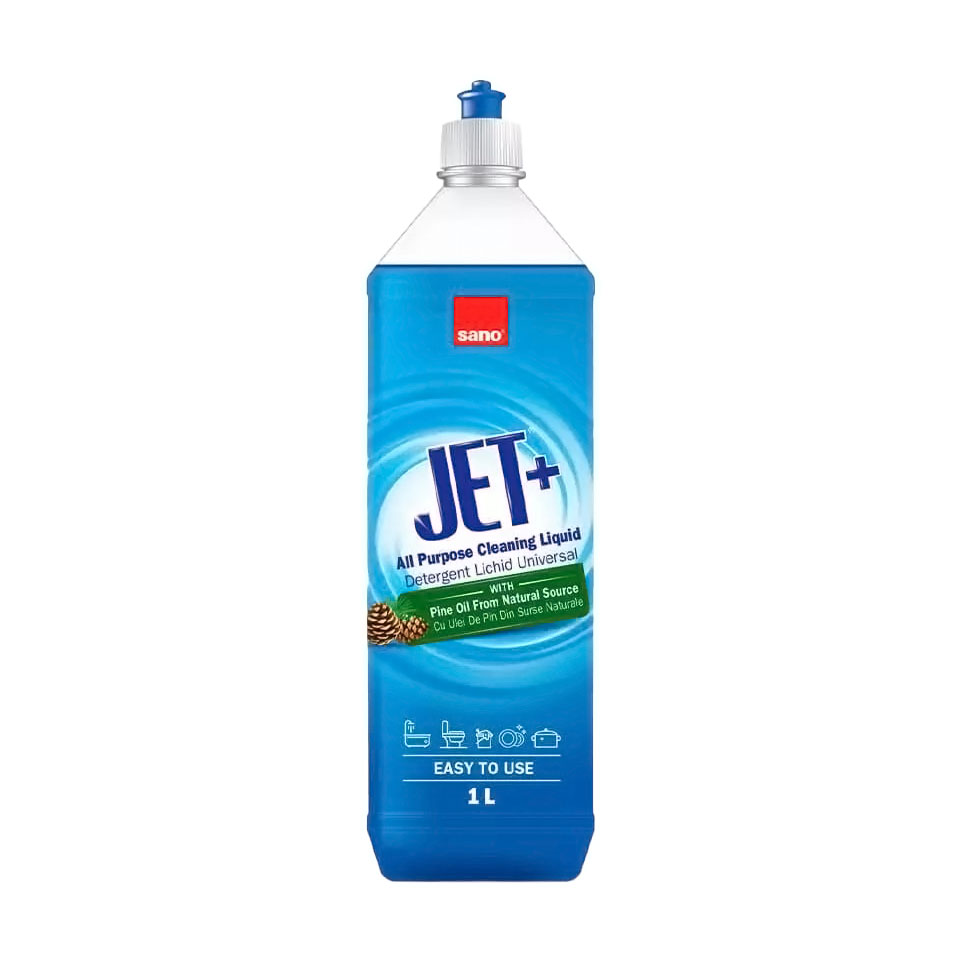 

Універсальний засіб для прибирання SANO Jet+ All Propose Cleaning Liquid з сосновою олією, 1 л